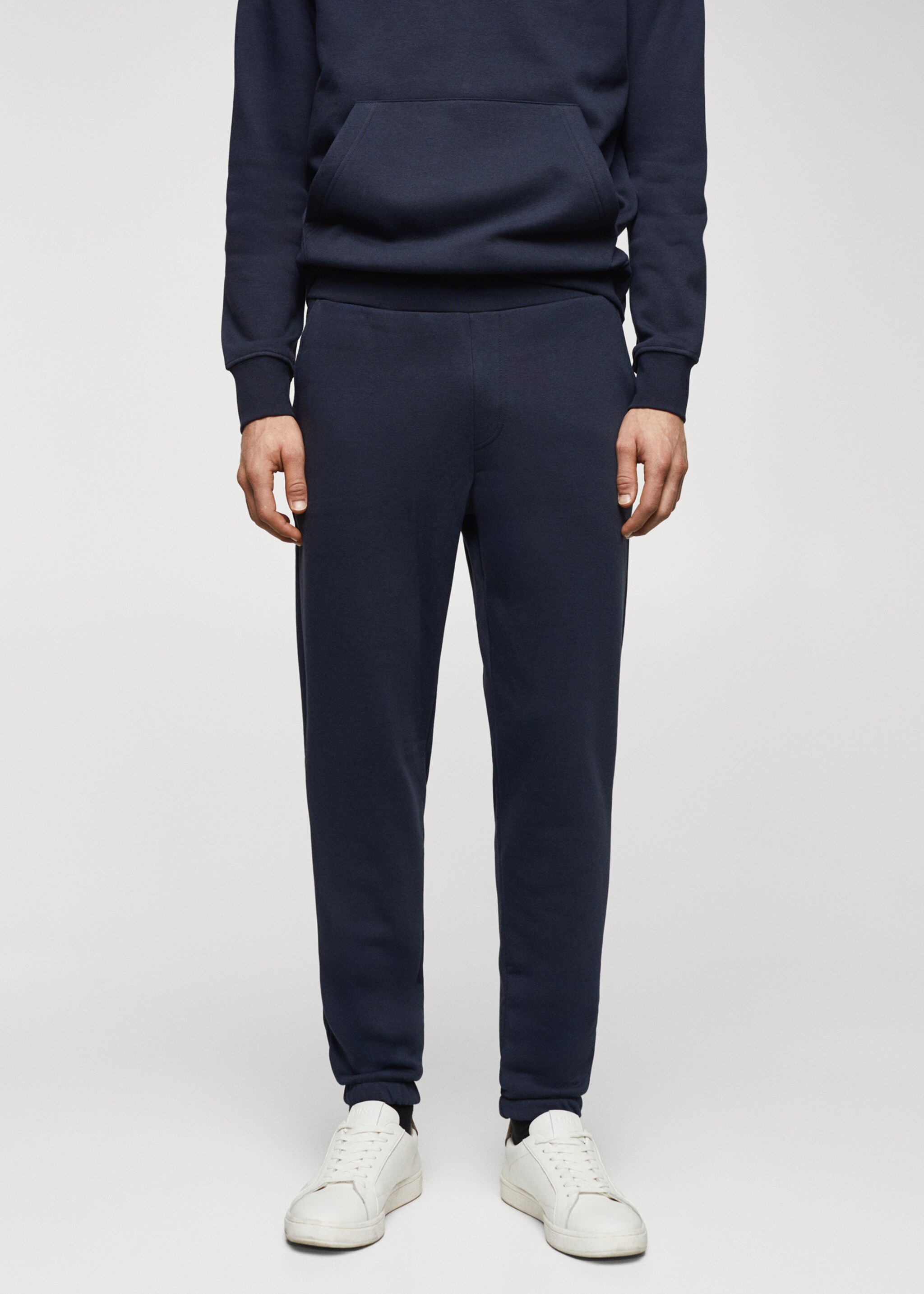 Cotton jogger-style trousers - Medium plane