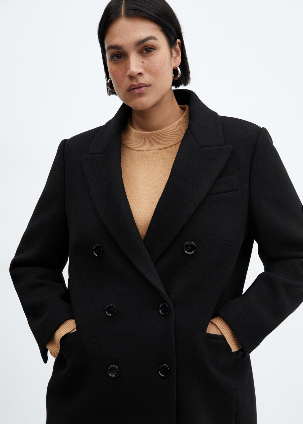 Double breasted wool coat Women MANGO OUTLET United Kingdom