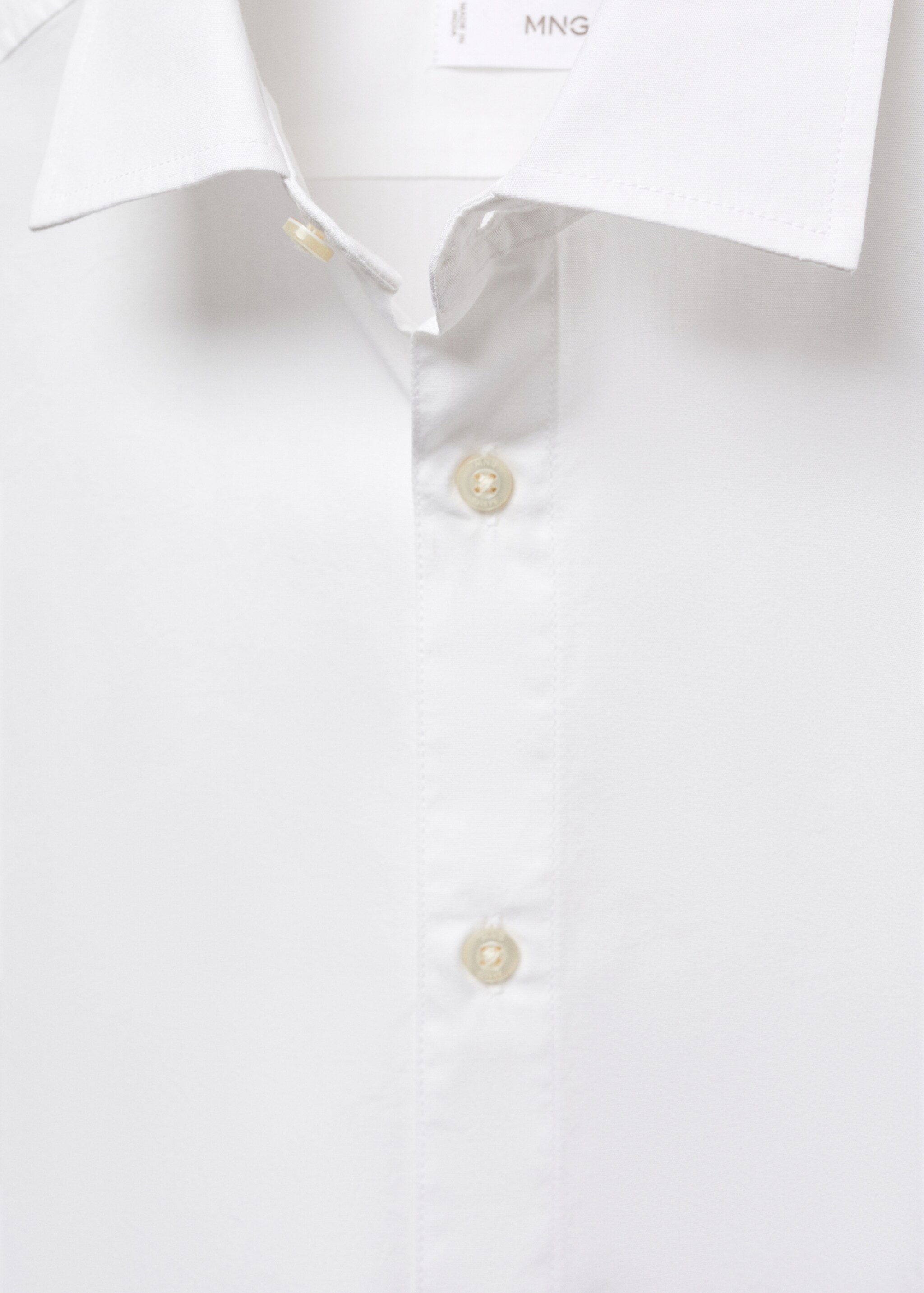 Camisa Oxford algodón - Detalle del artículo 8, Blanco. Ref: 67060651-00.