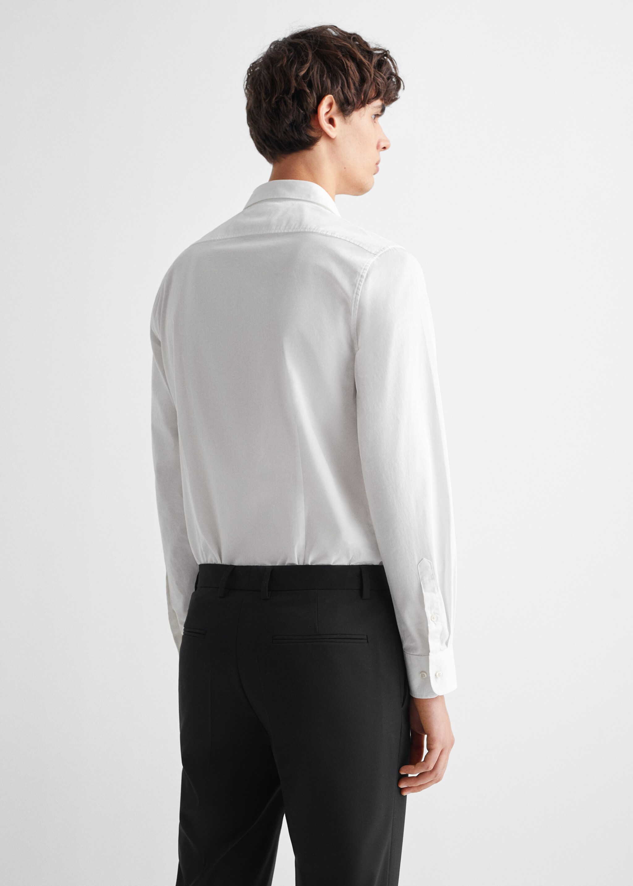 Camisa Oxford algodón - Reverso del artículo, Blanco. Ref: 67060651-00.