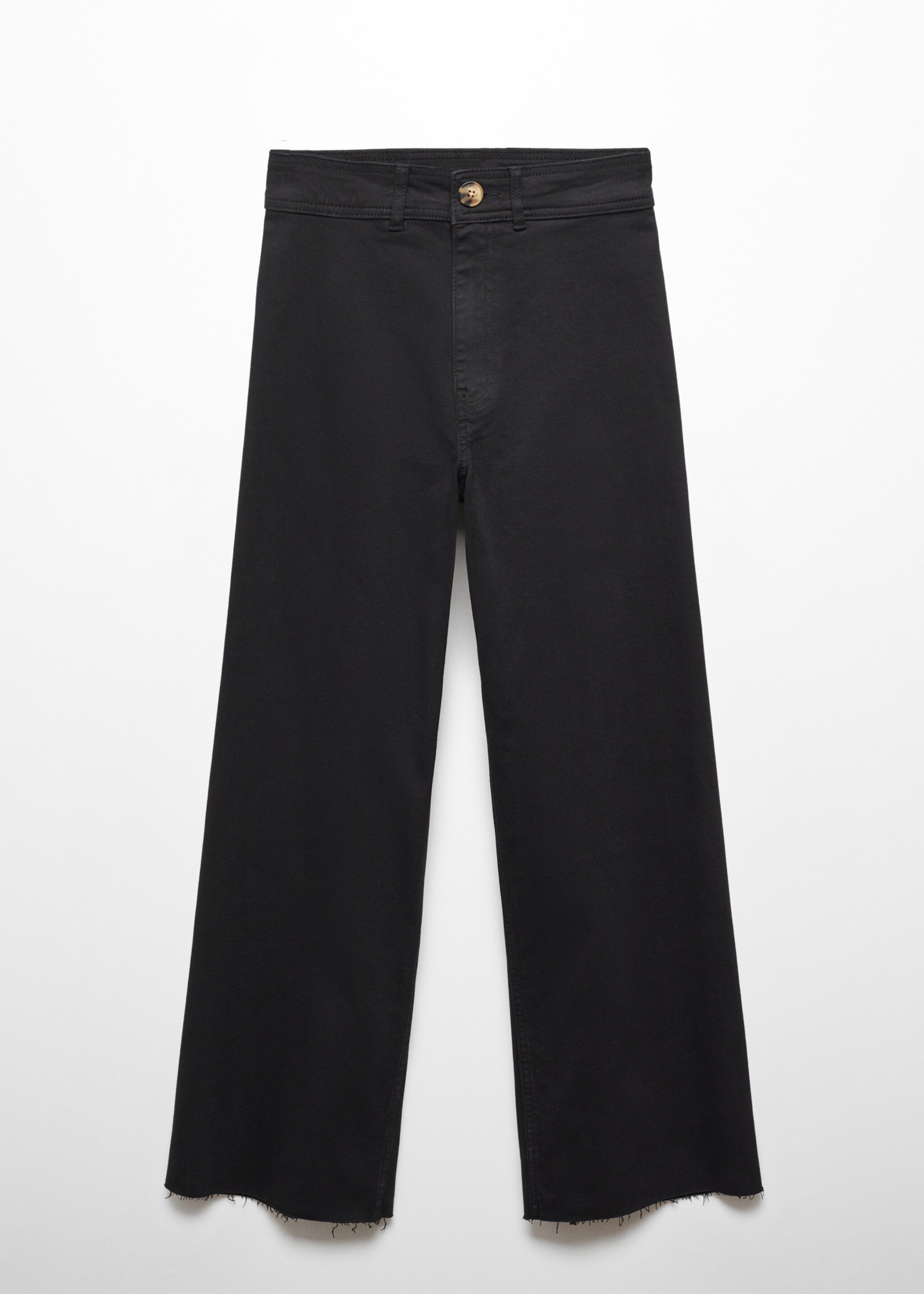 Jeans culotte mid-waist comfort - Article without model, Black. Ref: 67060653-00.