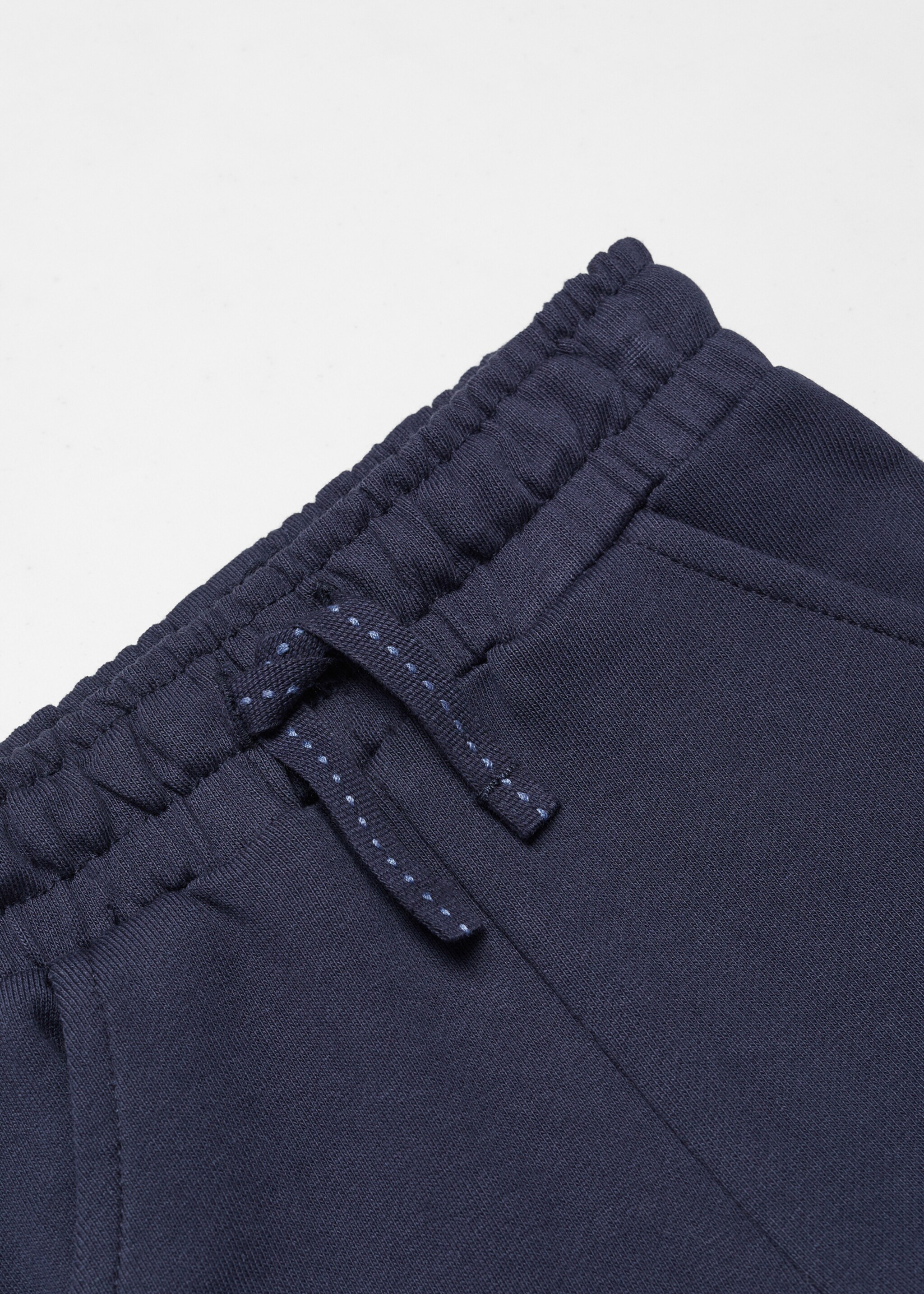 Cotton jogger-style trousers - Details of the article 0, Dark Navy. Ref: 67060662-00.