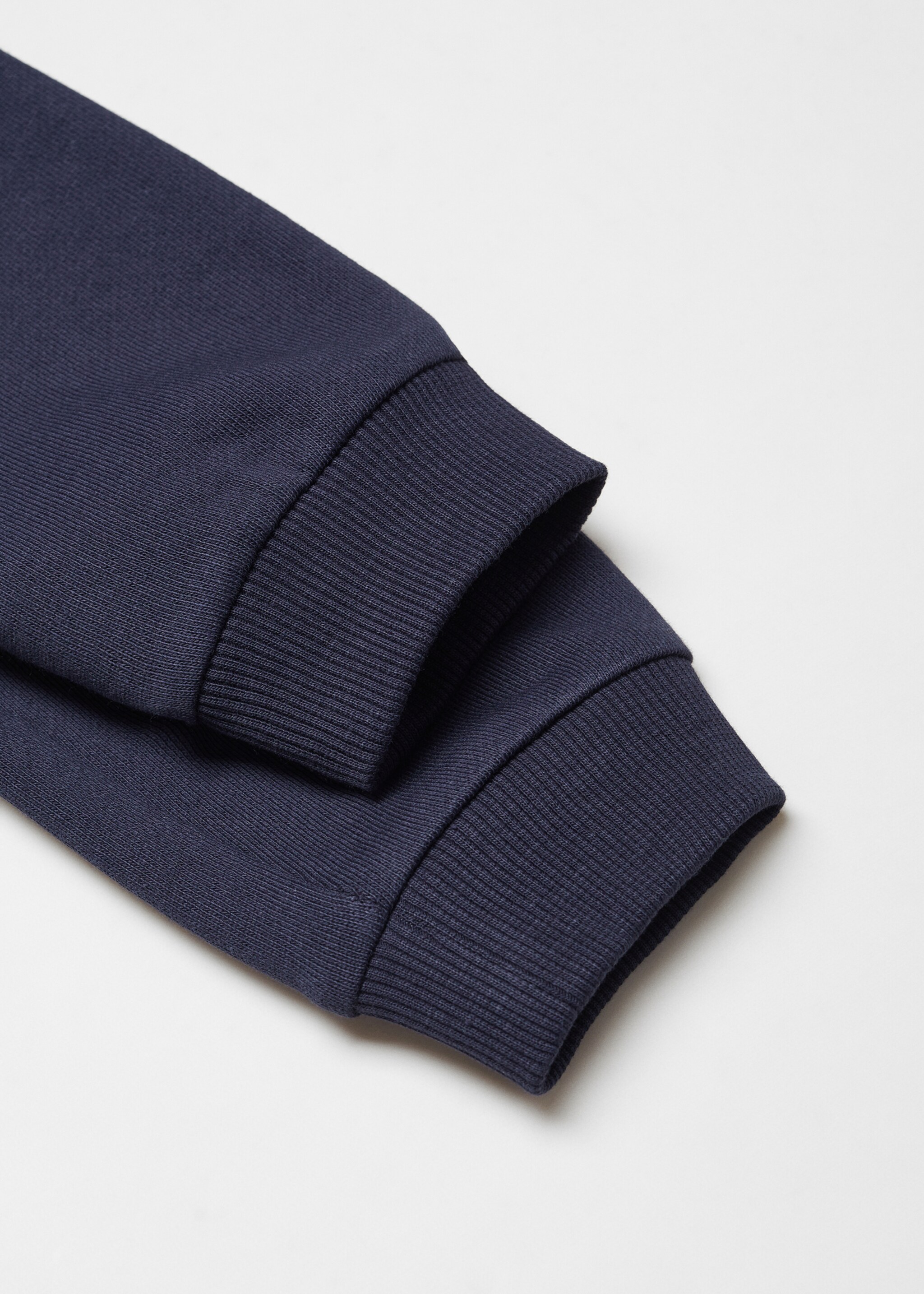 Cotton jogger-style trousers - Details of the article 8, Dark Navy. Ref: 67060662-00.