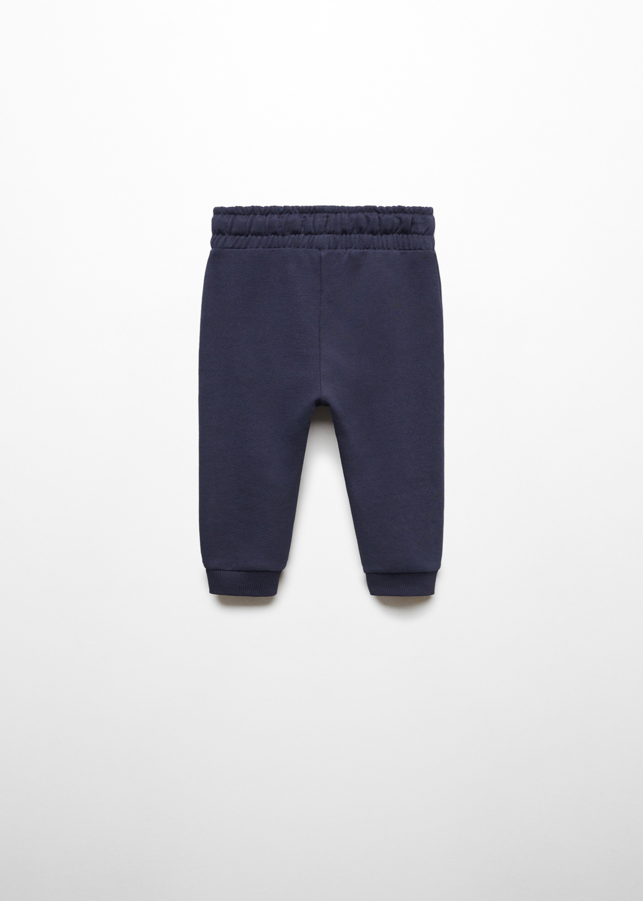 Cotton jogger-style trousers - Reverse of the article, Dark Navy. Ref: 67060662-00.