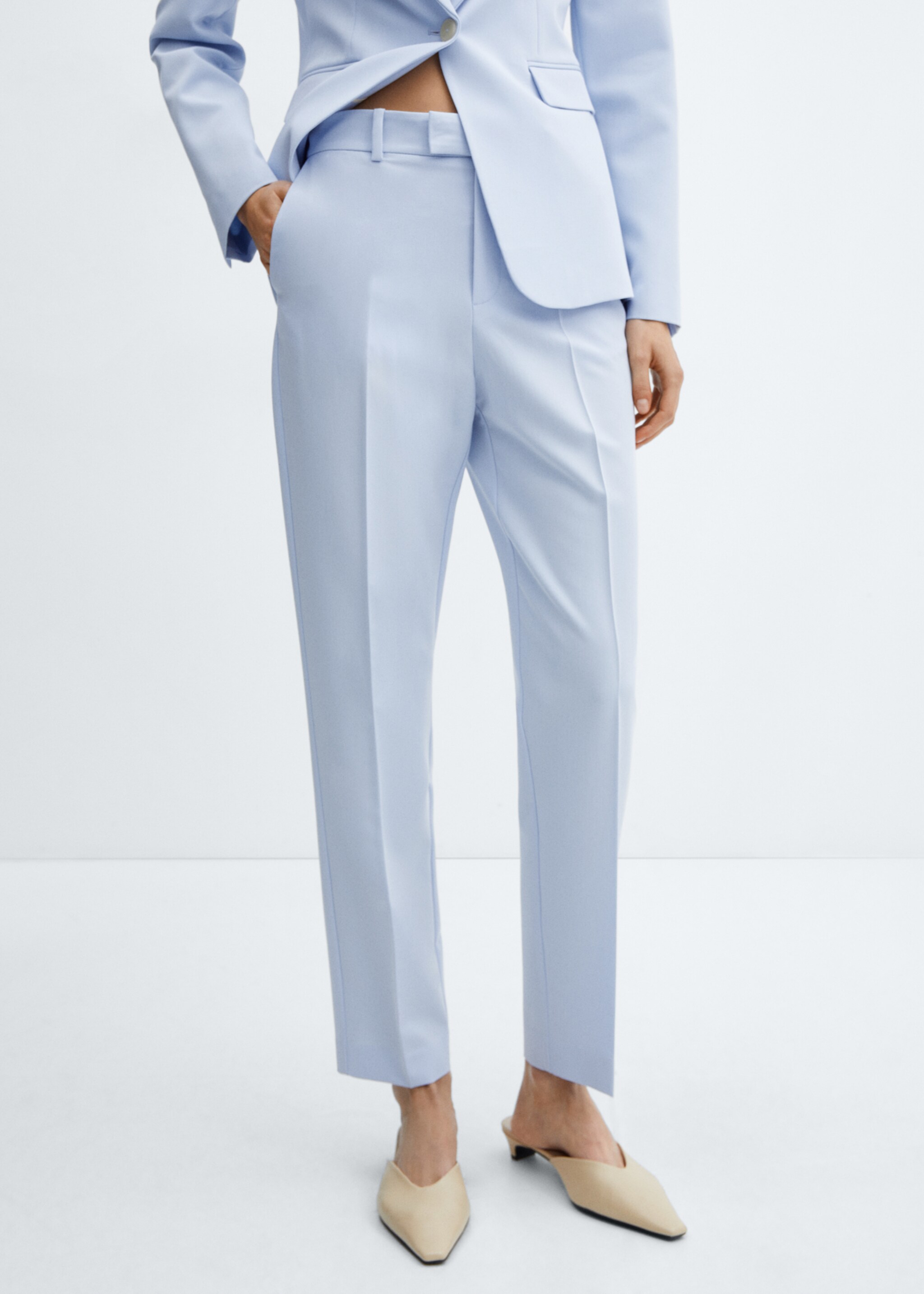 Straight suit trousers - Medium plane