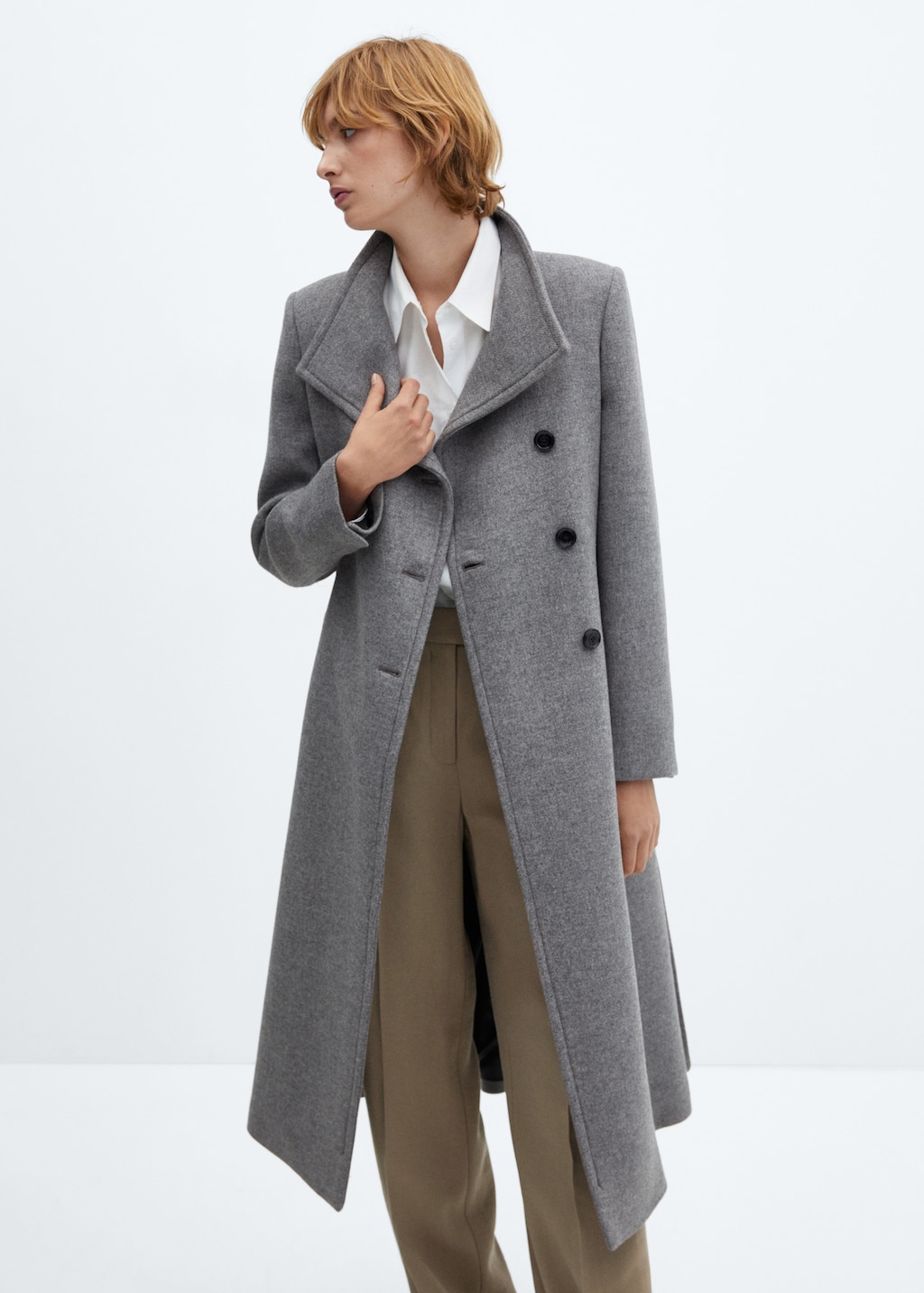 Belted Manteco wool coat Women MANGO OUTLET USA