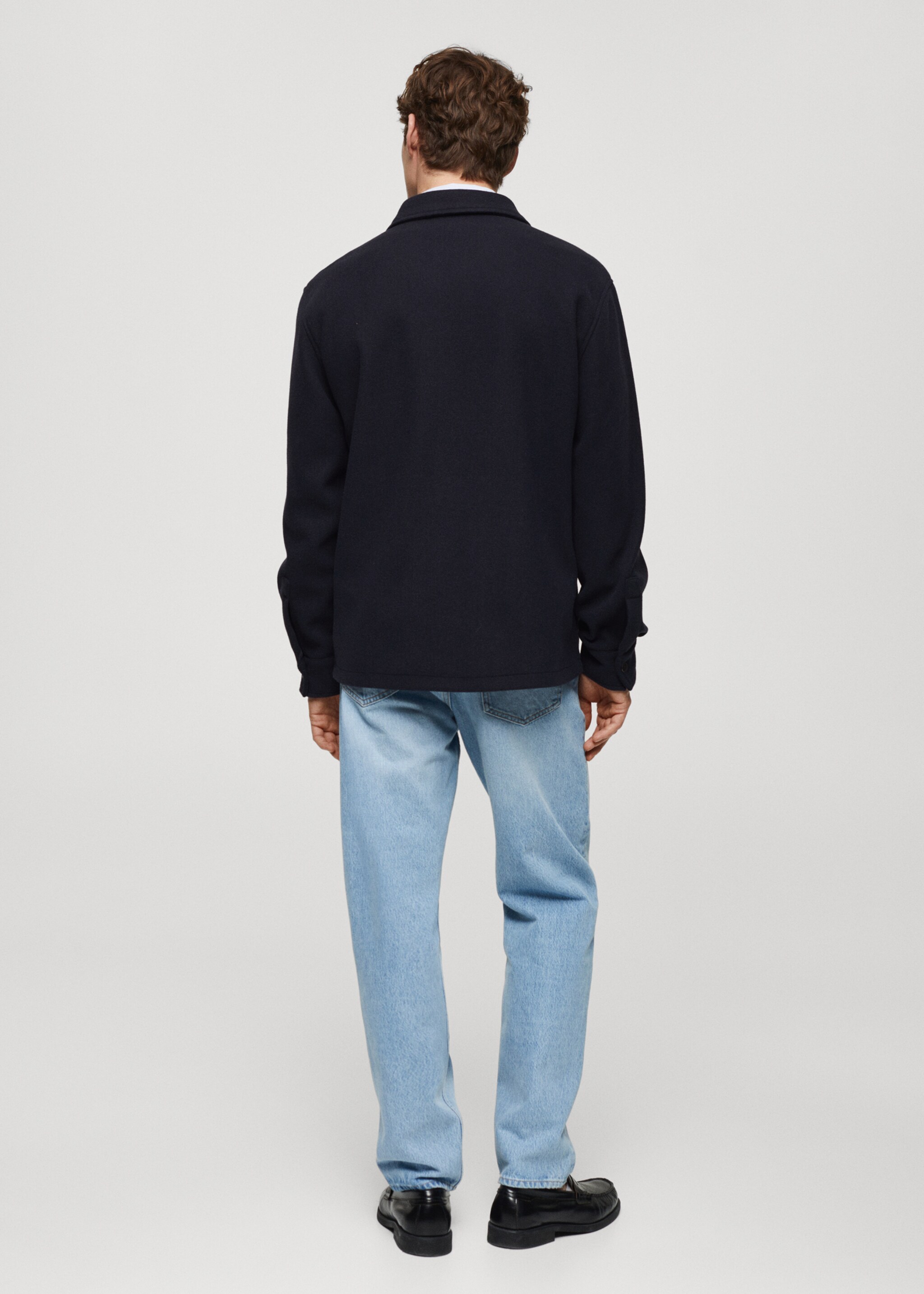 Overshirt mit Druckknöpfen - Rückseite des Artikels, Dunkles Marineblau. Ref: 67060678-00.