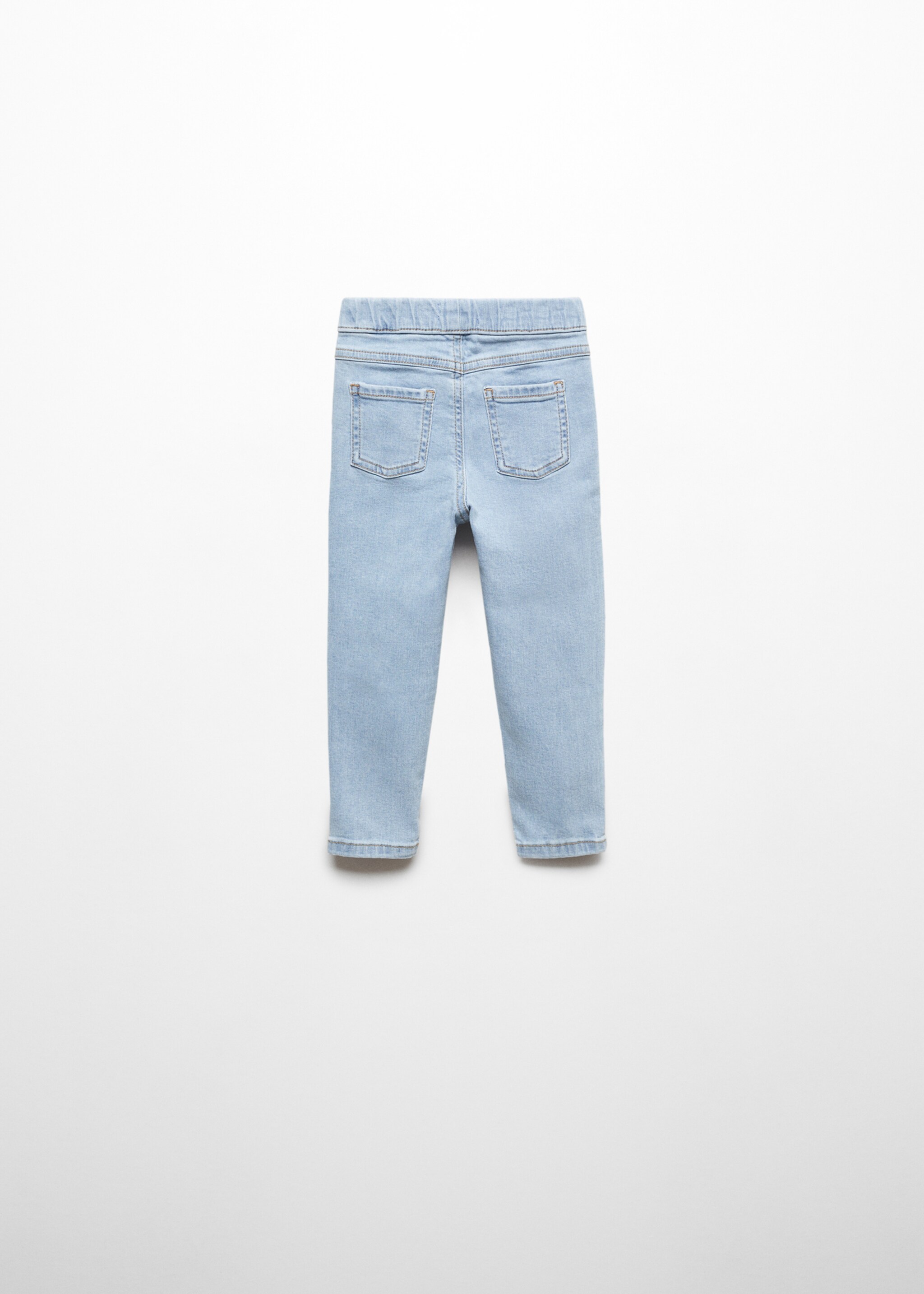 Jeans mit Tunnelzug - Rückseite des Artikels, Mittelblau. Ref: 67061009-00.