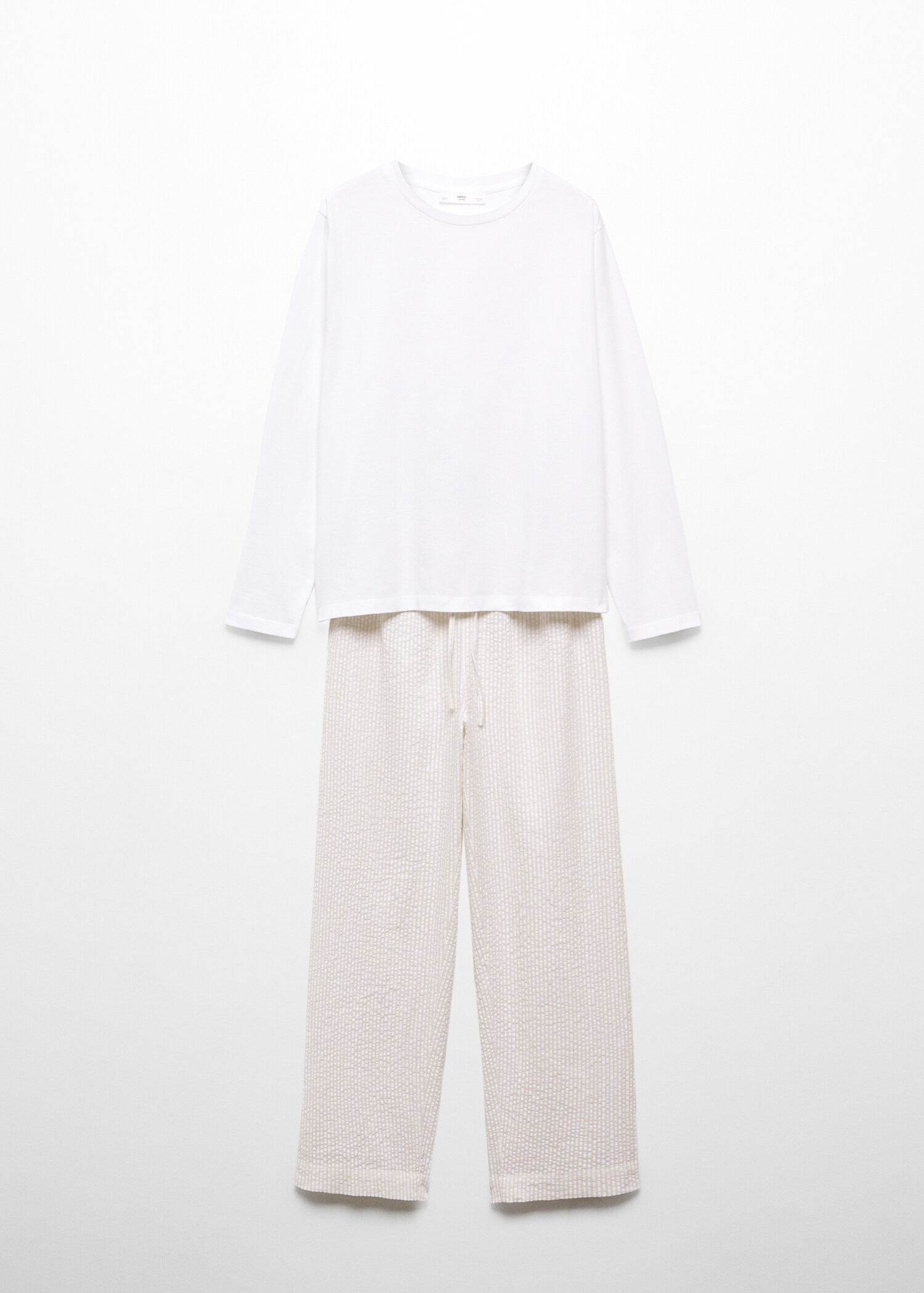Two-piece striped cotton pyjamas - Article without model