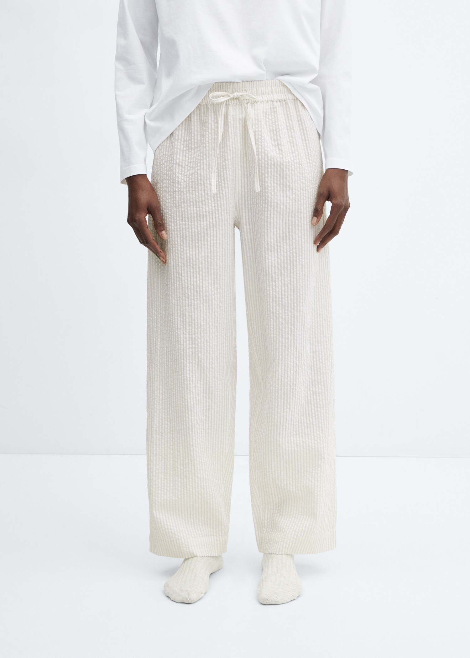 Two-piece striped cotton pyjamas - Details of the article 6