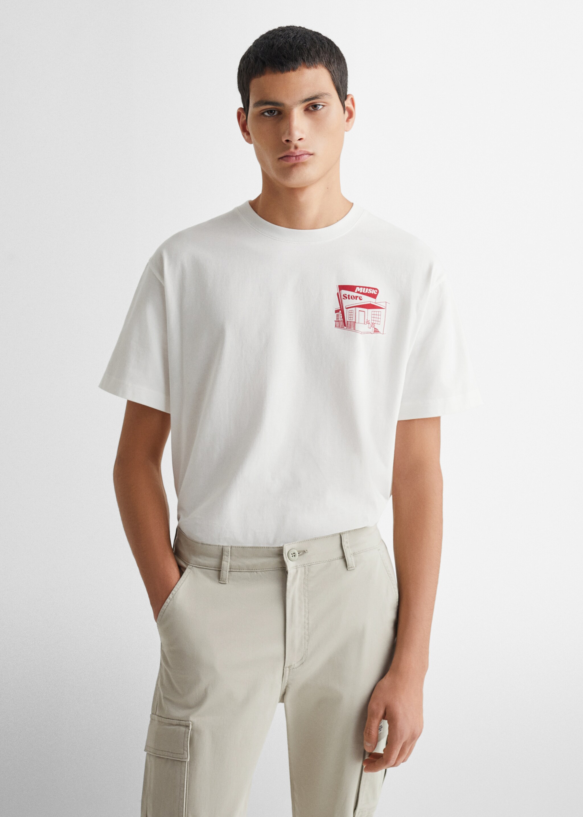 Cotton cargo trousers - Medium plane, Pastel Green. Ref: 67062912-00.