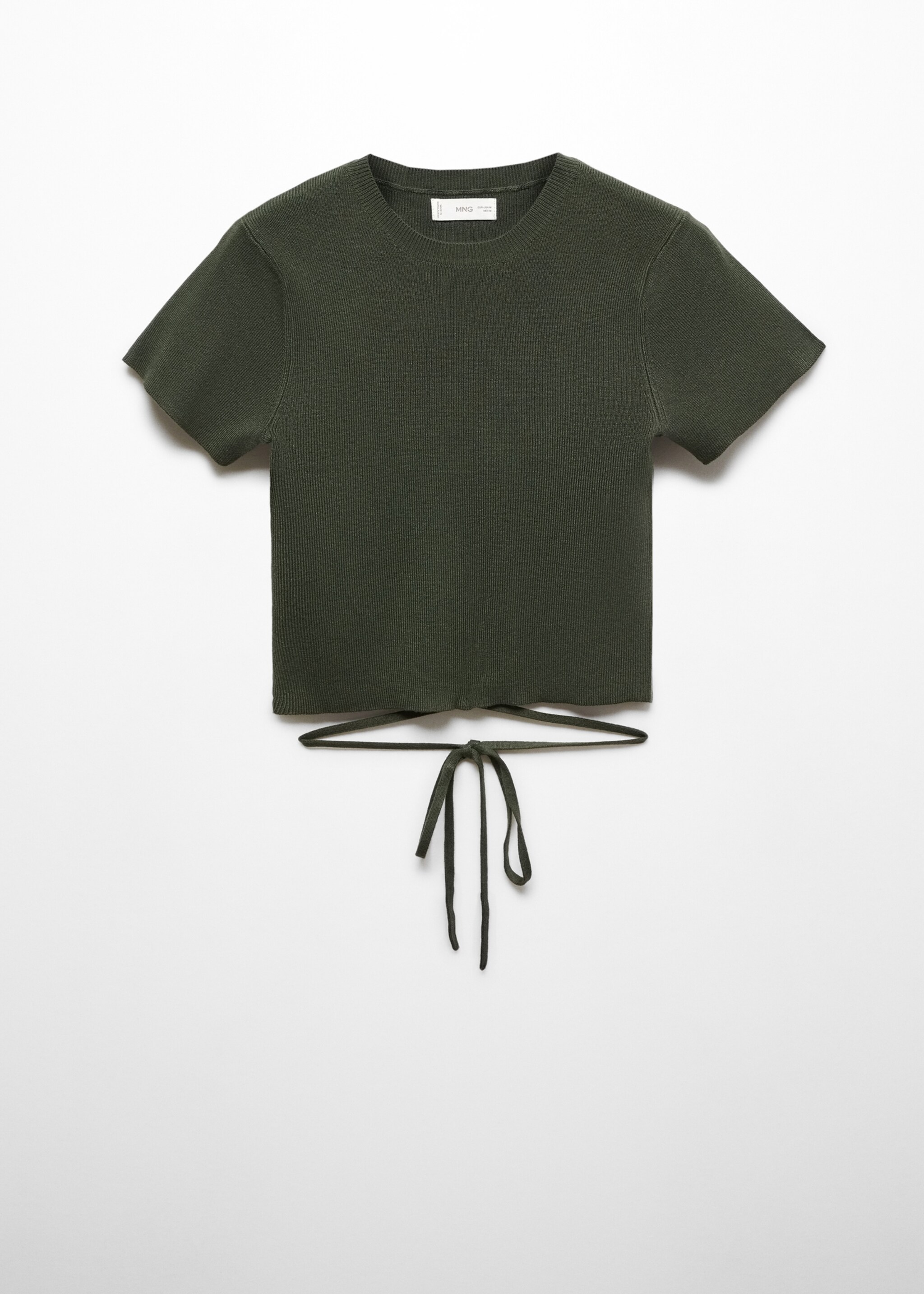 Knitted t-shirt with box - Article without model, Khaki. Ref: 67062914-00.