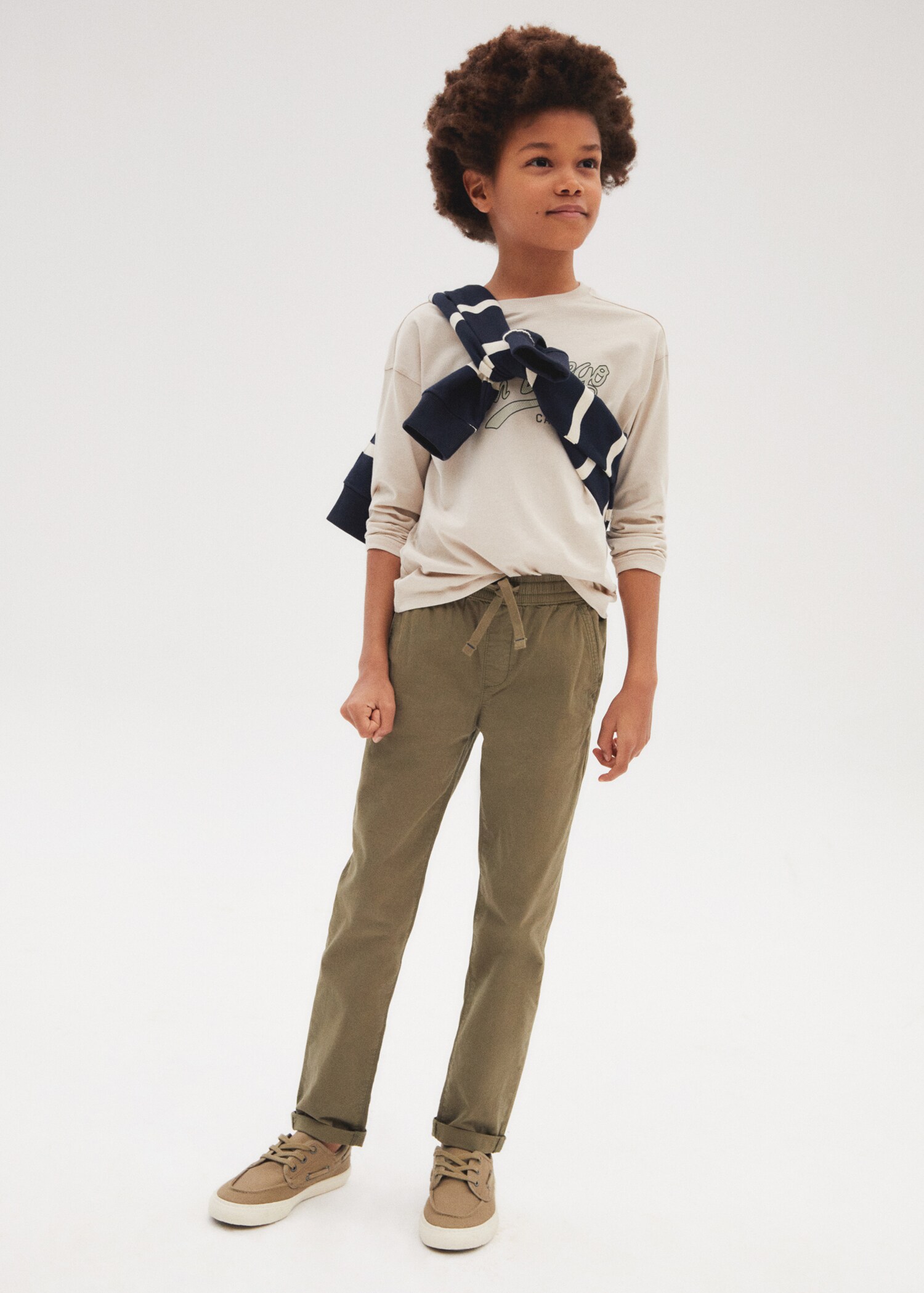 Cotton jogger-style trousers - Details of the article 5