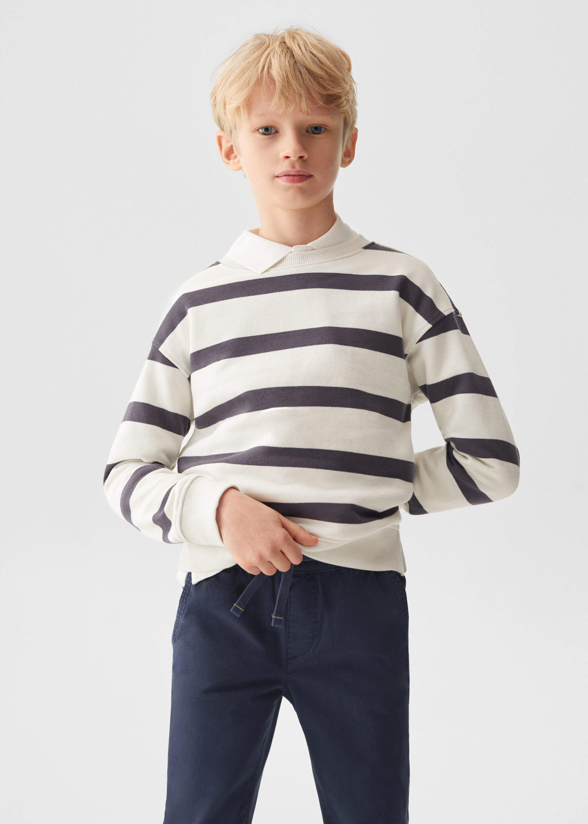 Cotton jogger-style trousers - Medium plane