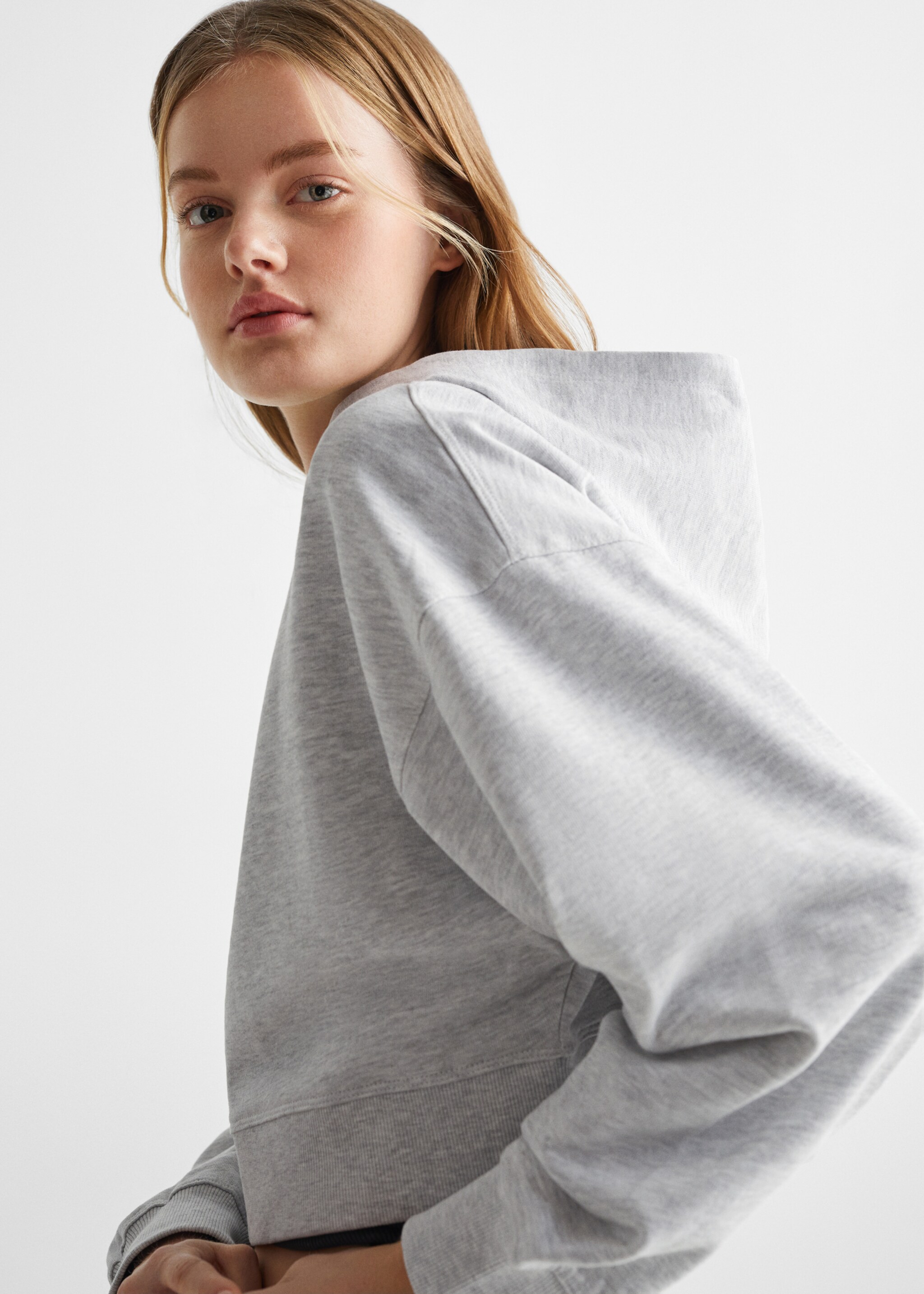 Katoenen crop sweatshirt - Detail van het artikel 1