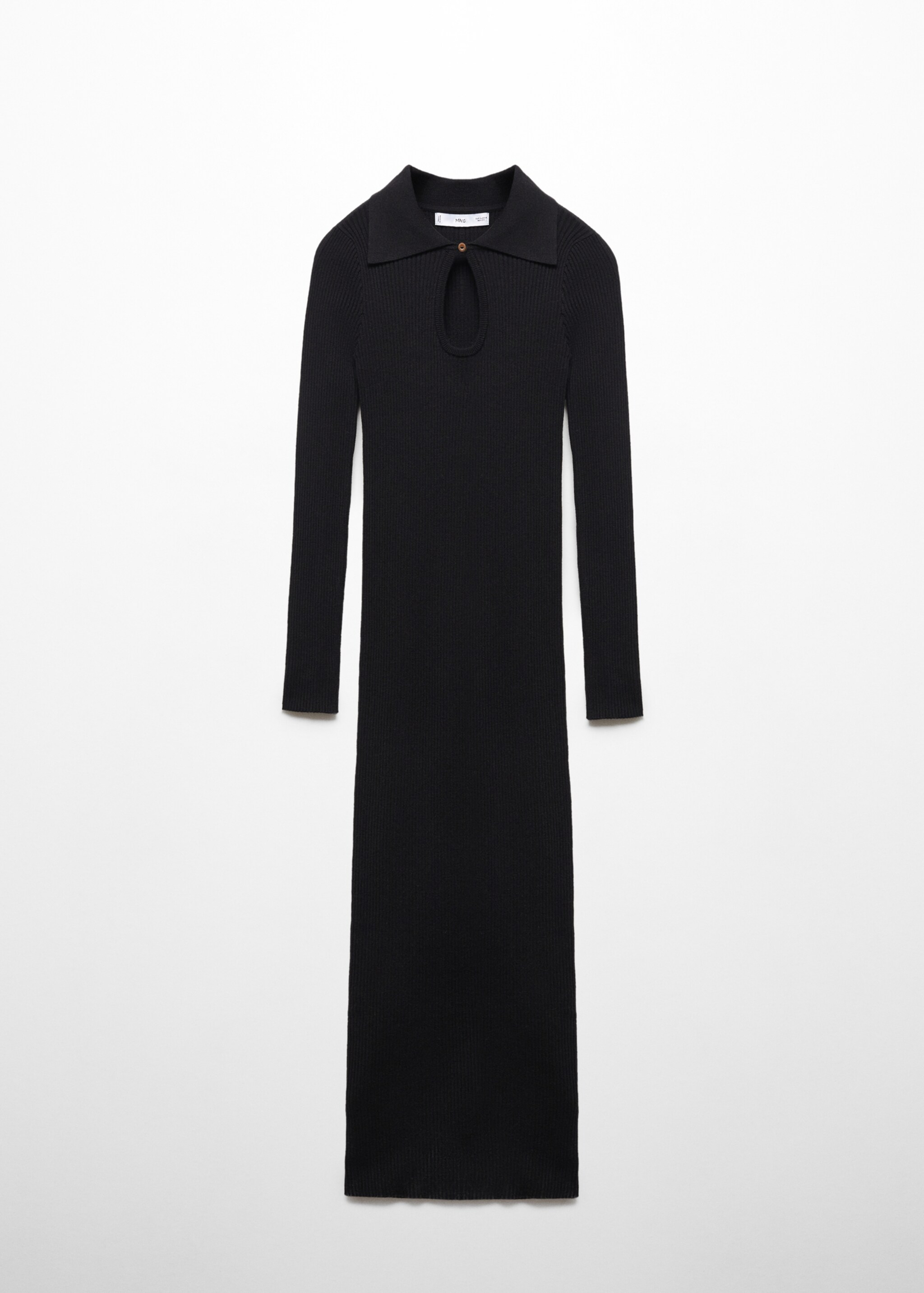 Ribbed knit dress with opening - Article without model