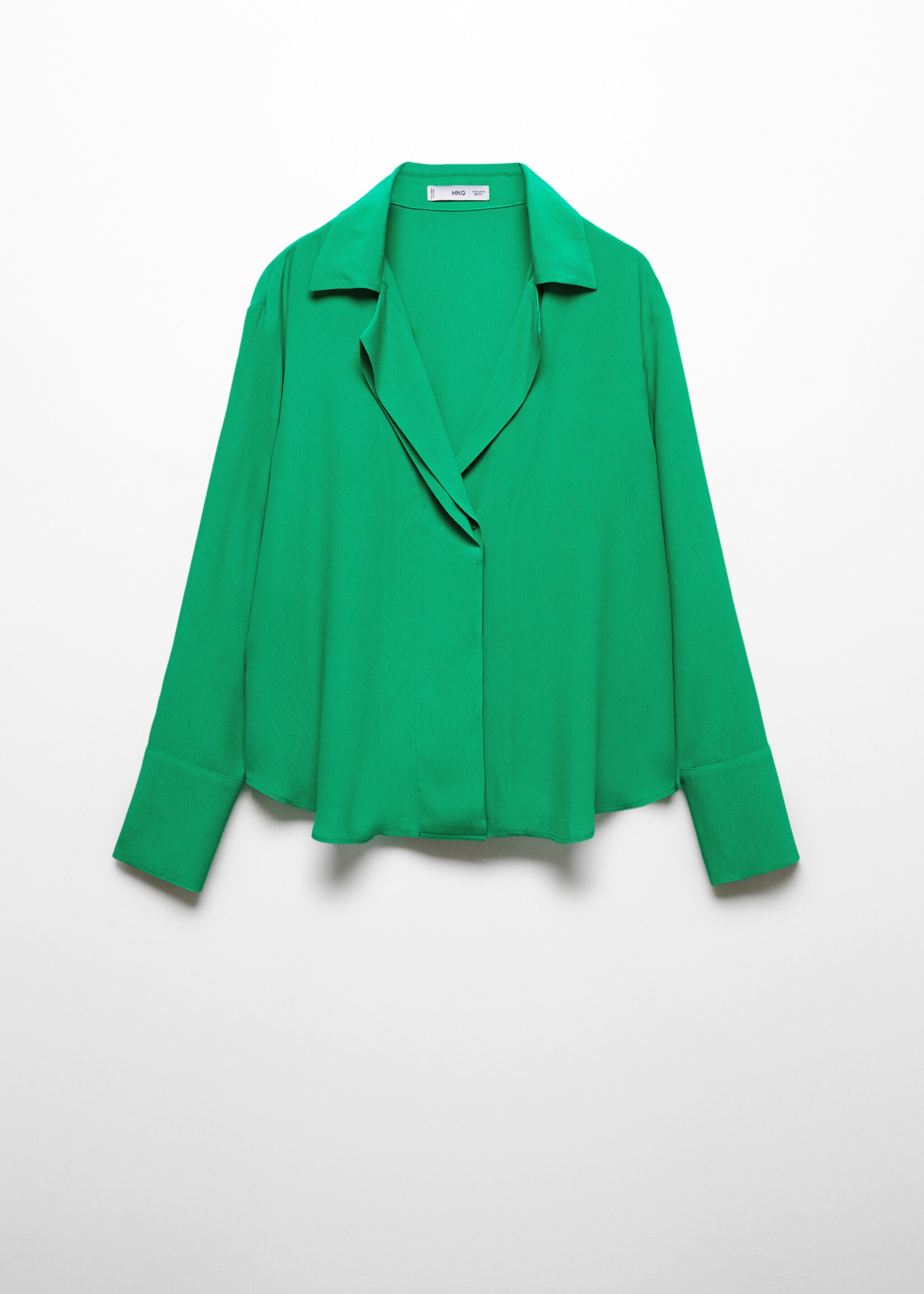 Camp-collar shirt - Article without model, Green. Ref: 67063267-00.