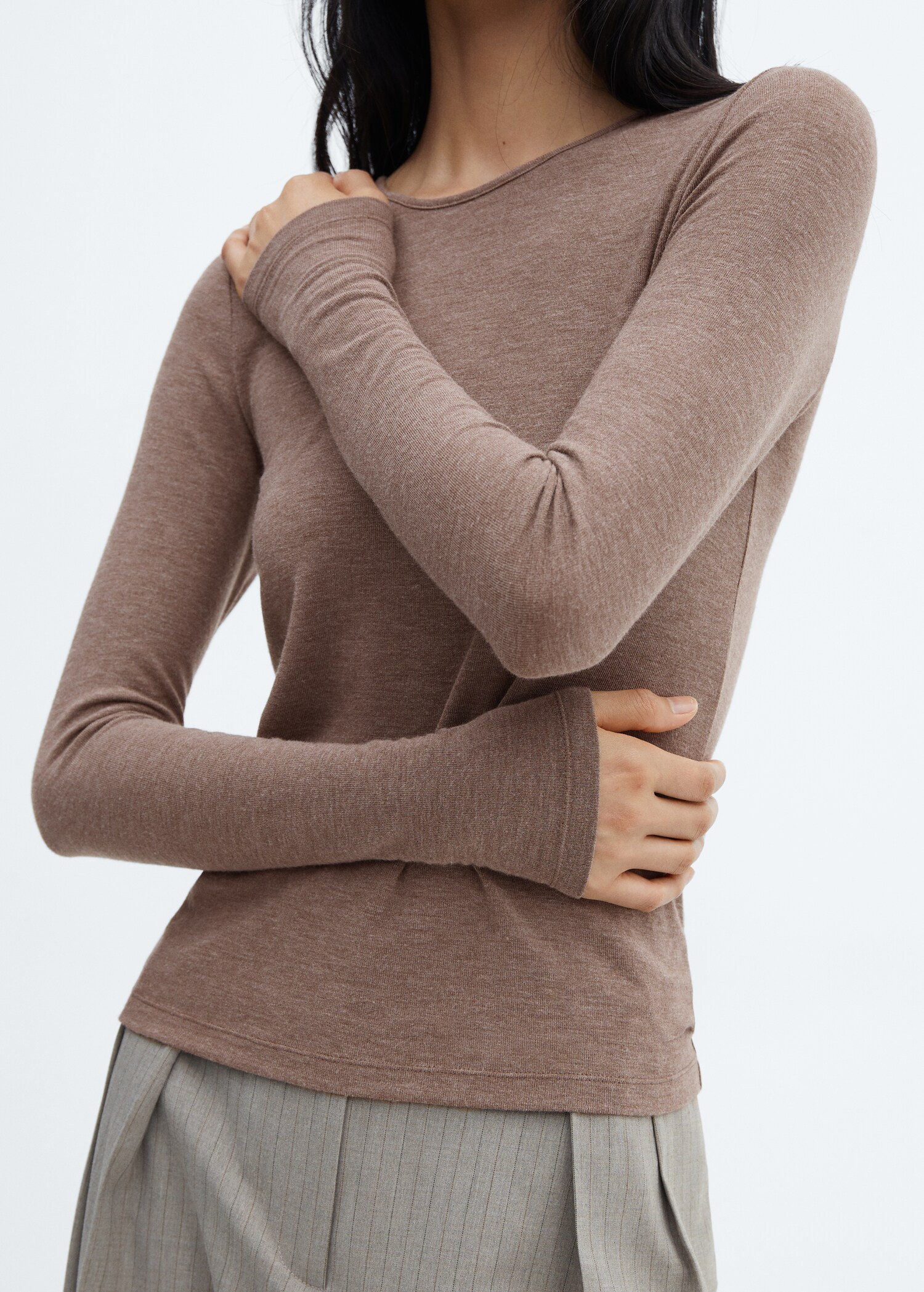 Strick-T-Shirt mit Rundhals - Detail des Artikels 6