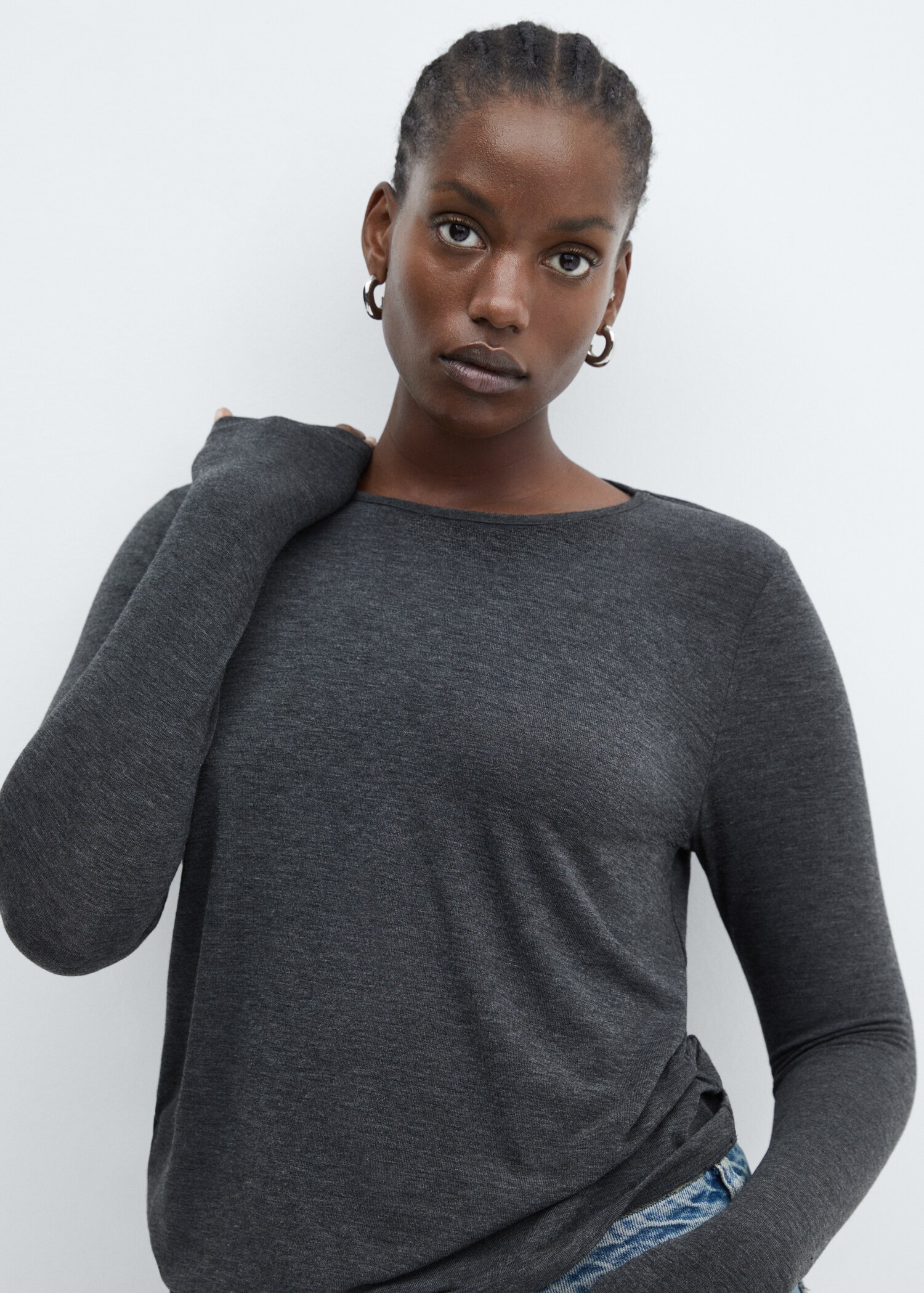 Strick-T-Shirt mit Rundhals - Detail des Artikels 4