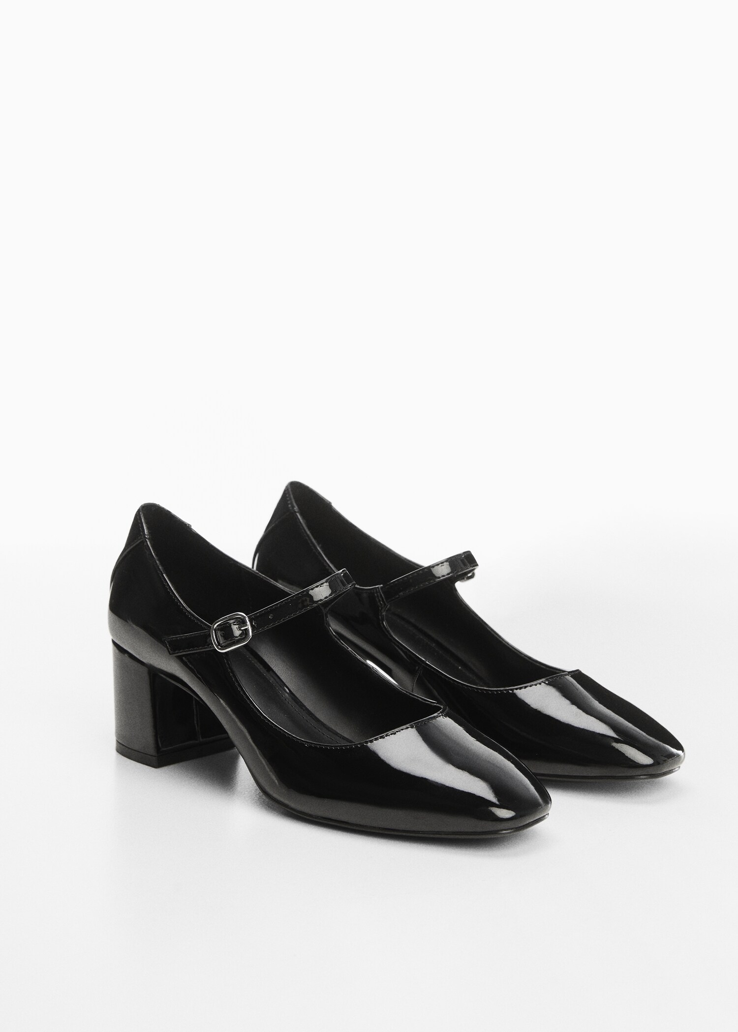 Patent leather-effect heeled shoes - Medium plane