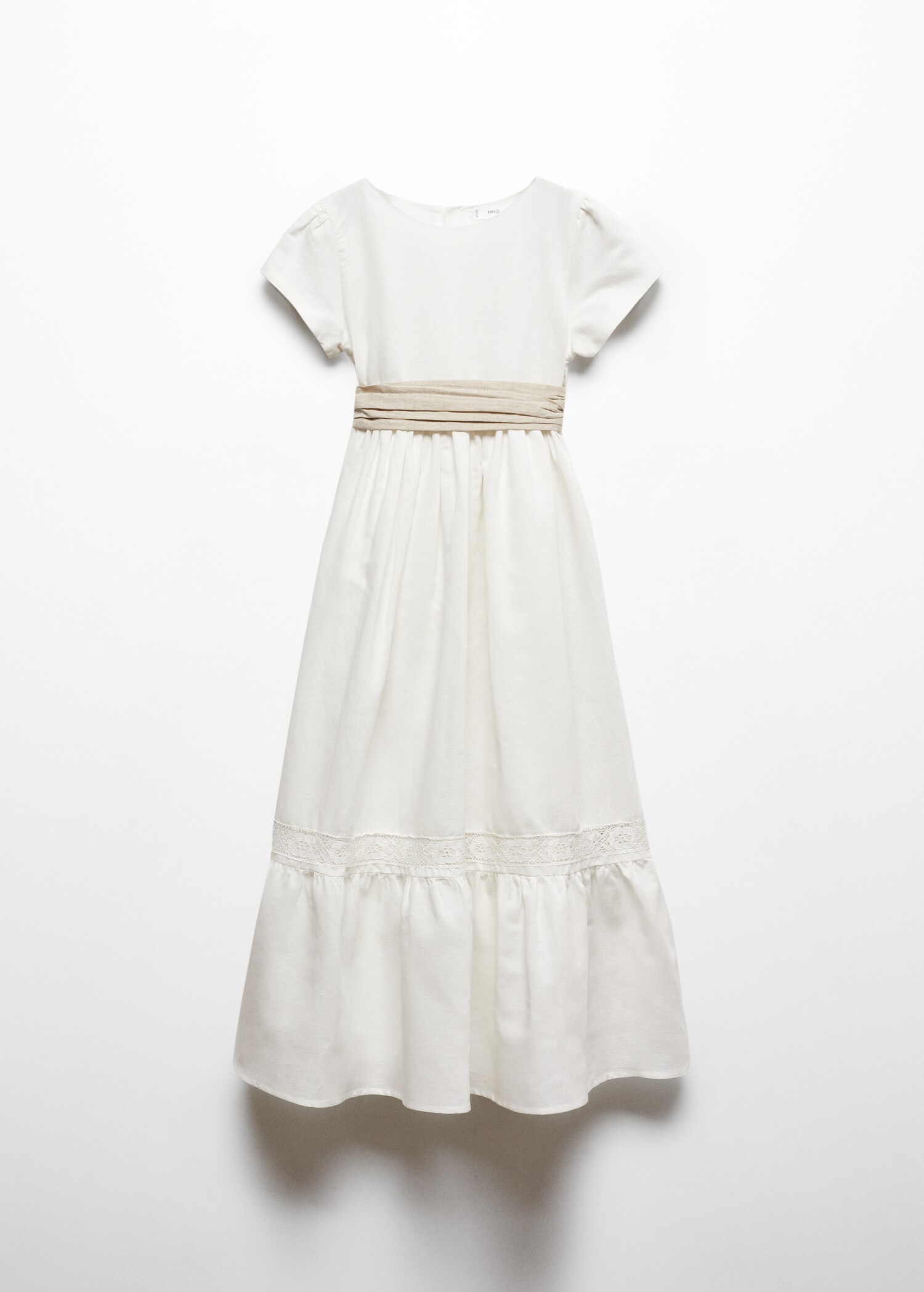 Bow linen-blend dress - Article without model