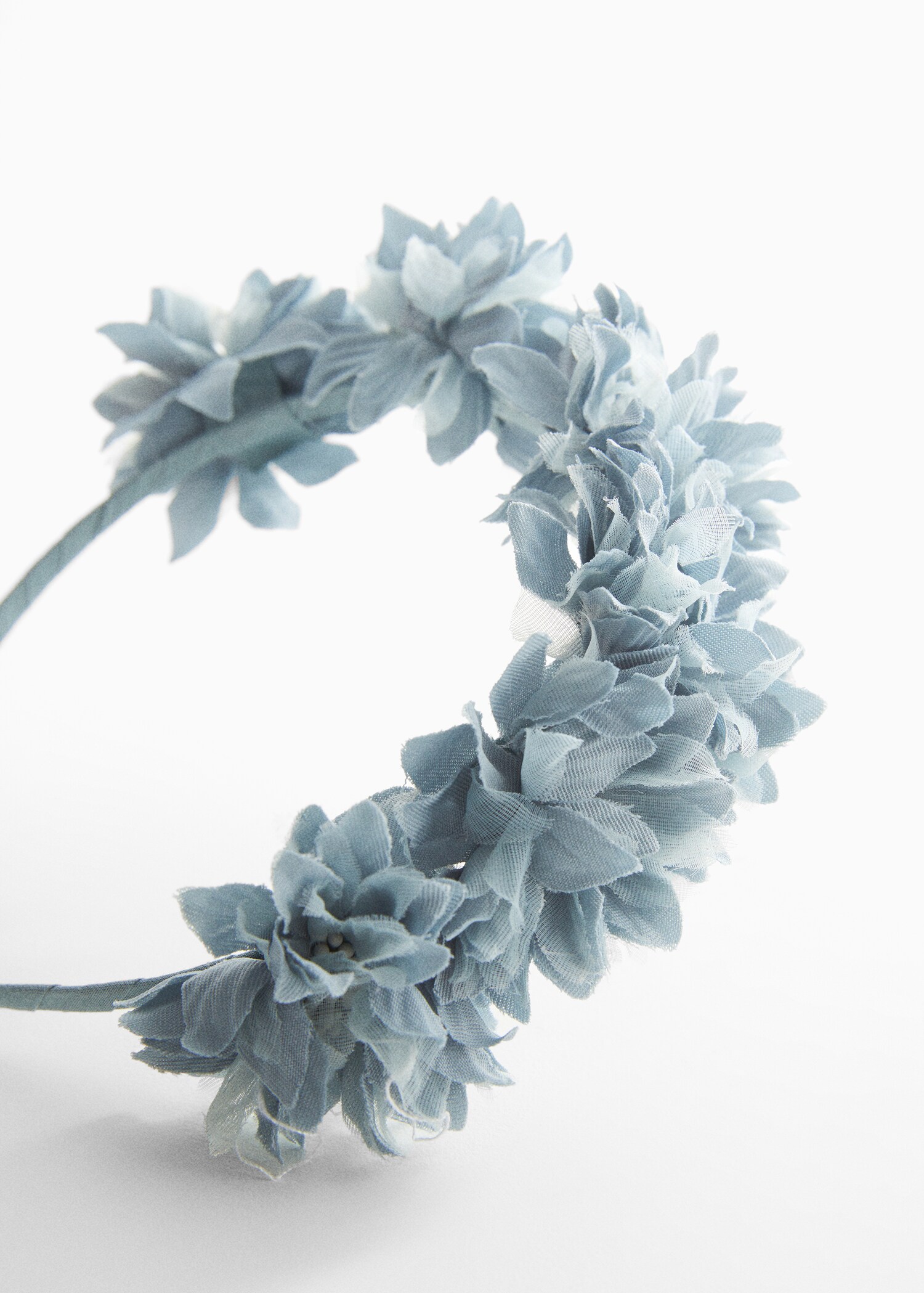 Headband with embossed flowers - Medium plane