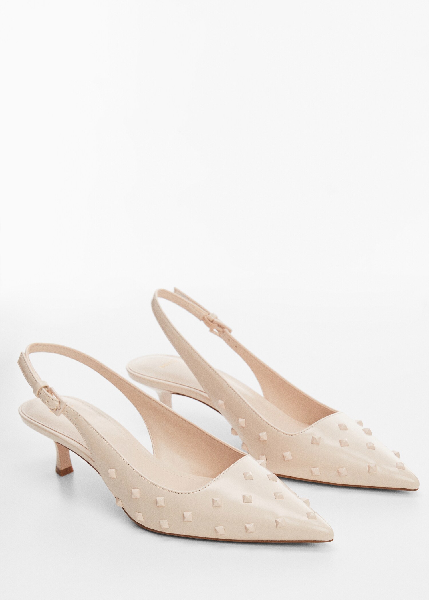 Studded slingback shoes - Medium plane