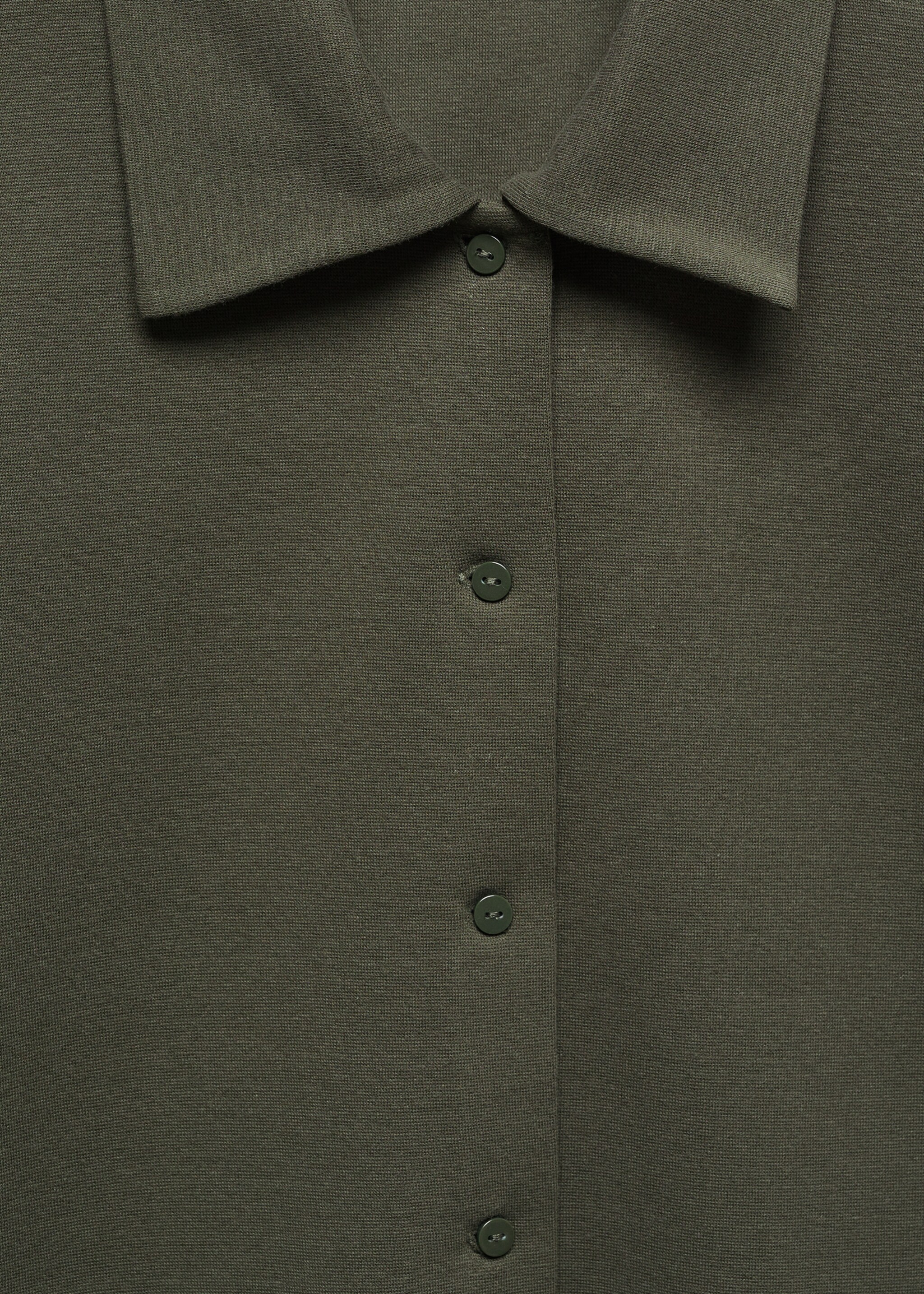 Cotton knit shirt - Details of the article 8, Khaki. Ref: 67064012-00.