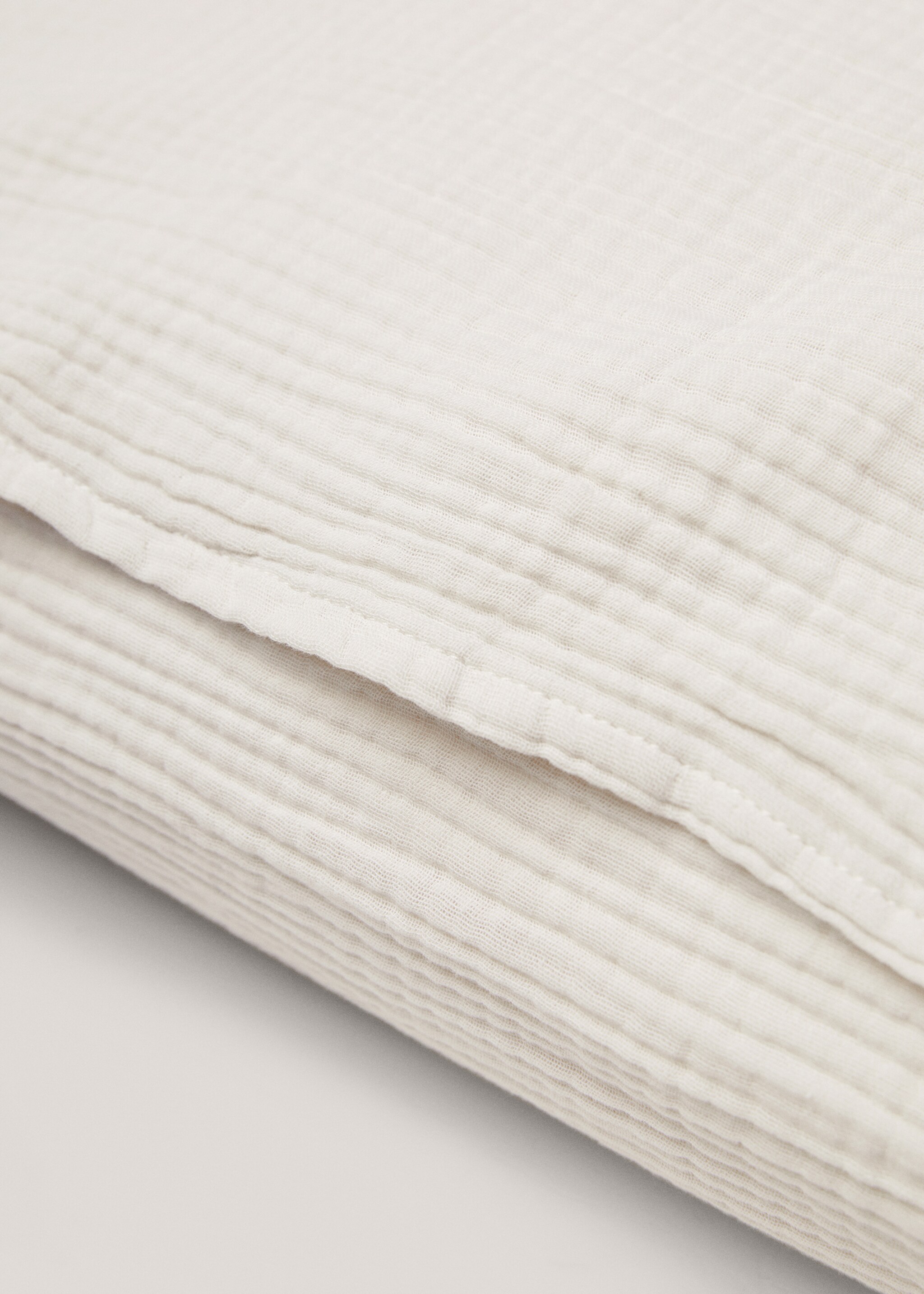 Cotton gauze pillow case 50x75cm (Pack of 2) - Details of the article 2, Light/Pastel Grey. Ref: 67064017-00.