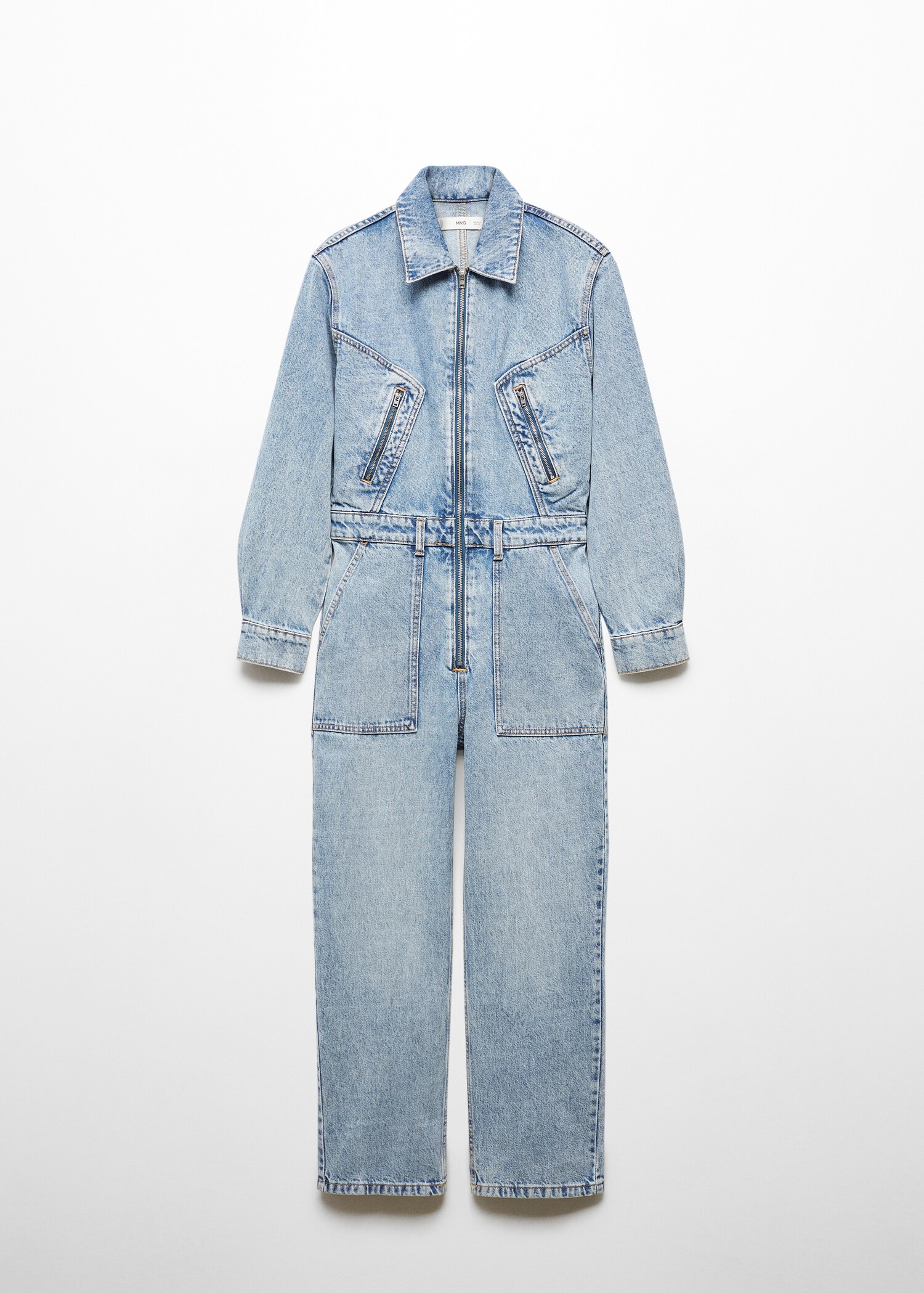Femmes Denim Combinaison Ensembles Fermeture Éclair Avant à Col Tout en Un Femmes Denim Combinaison Ensembles Fermeture Éclair Avant à Col Tout en Un