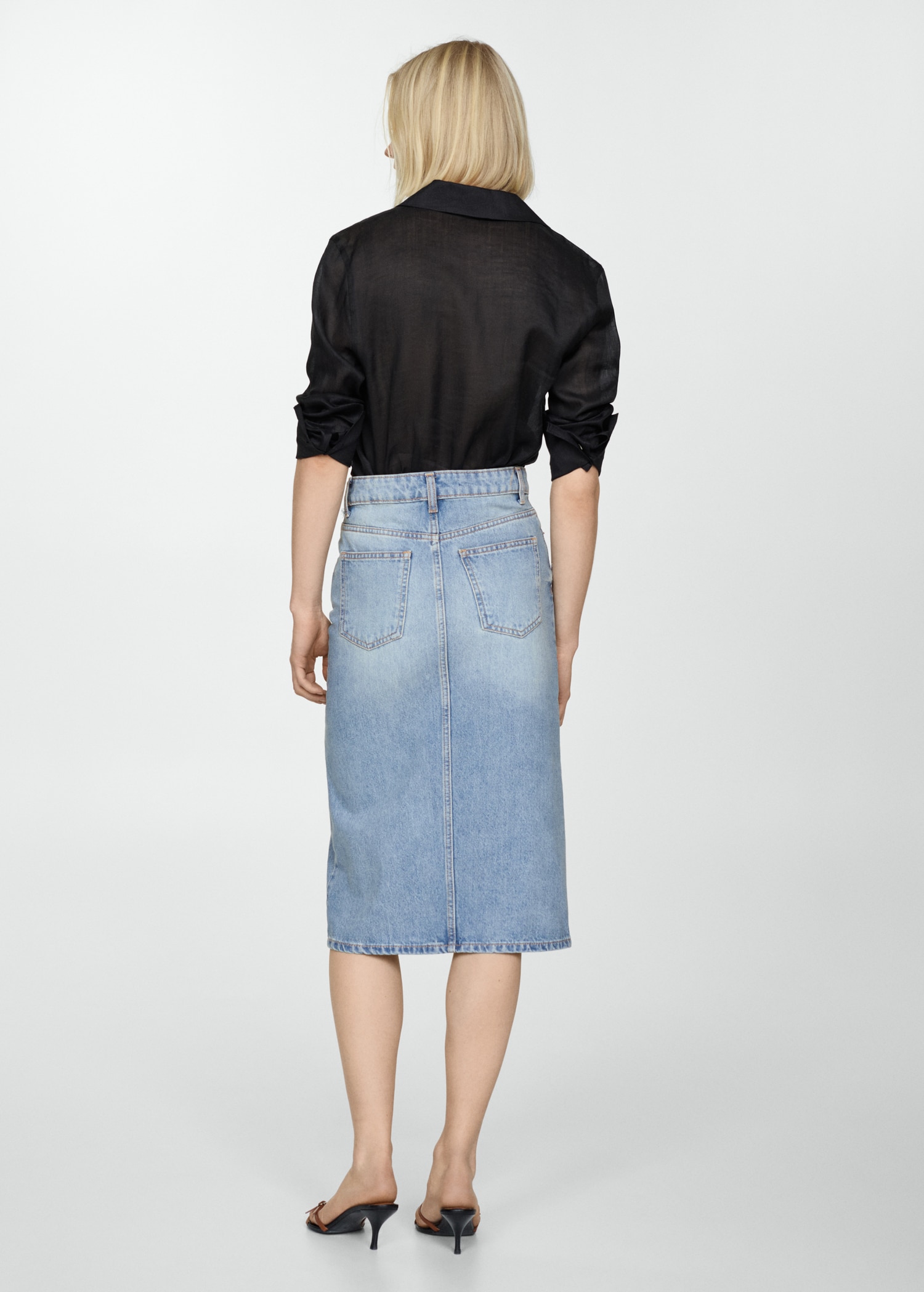 Denim midi-skirt Women MANGO OUTLET USA