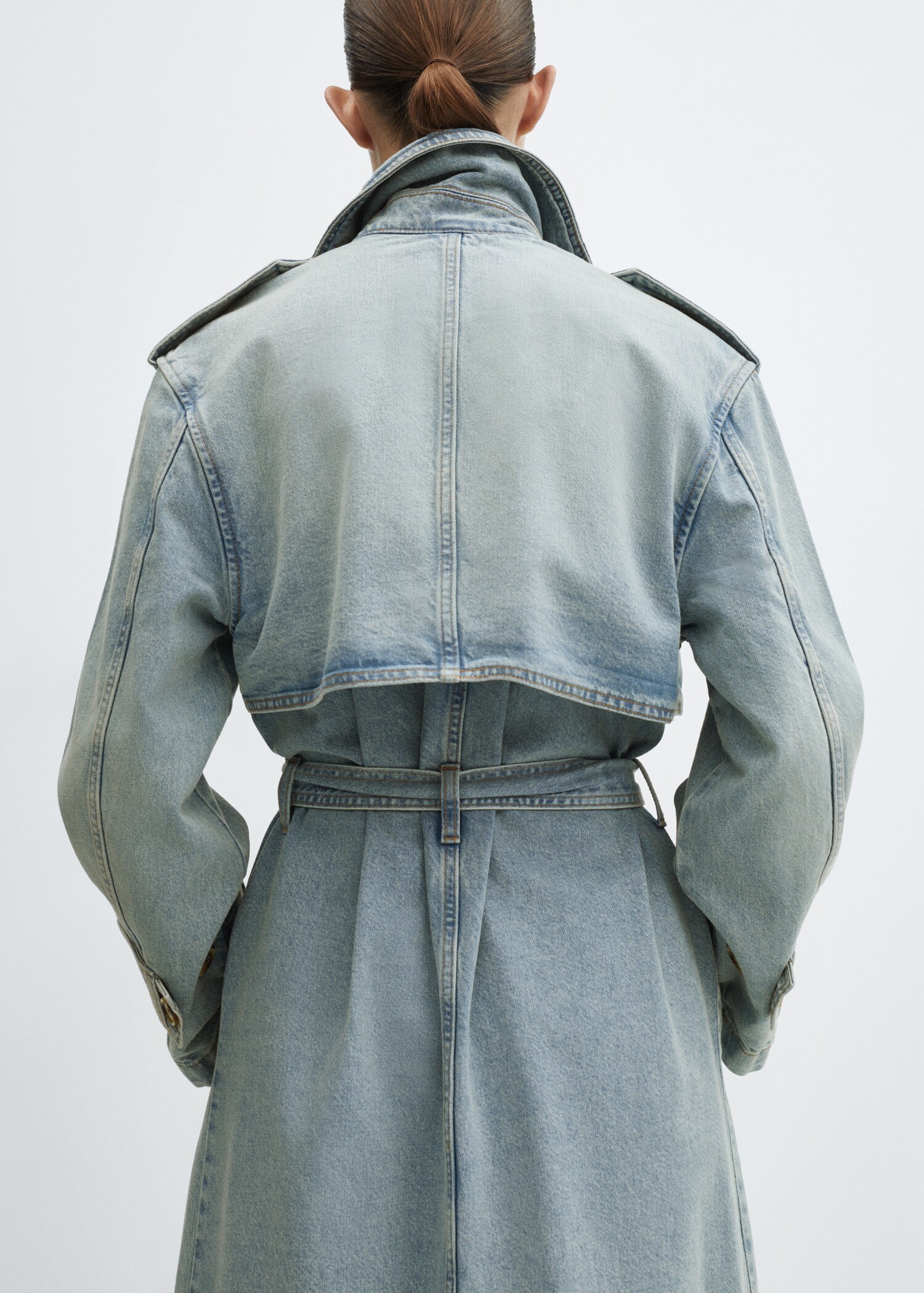 Double breasted denim trench - Details of the article 2