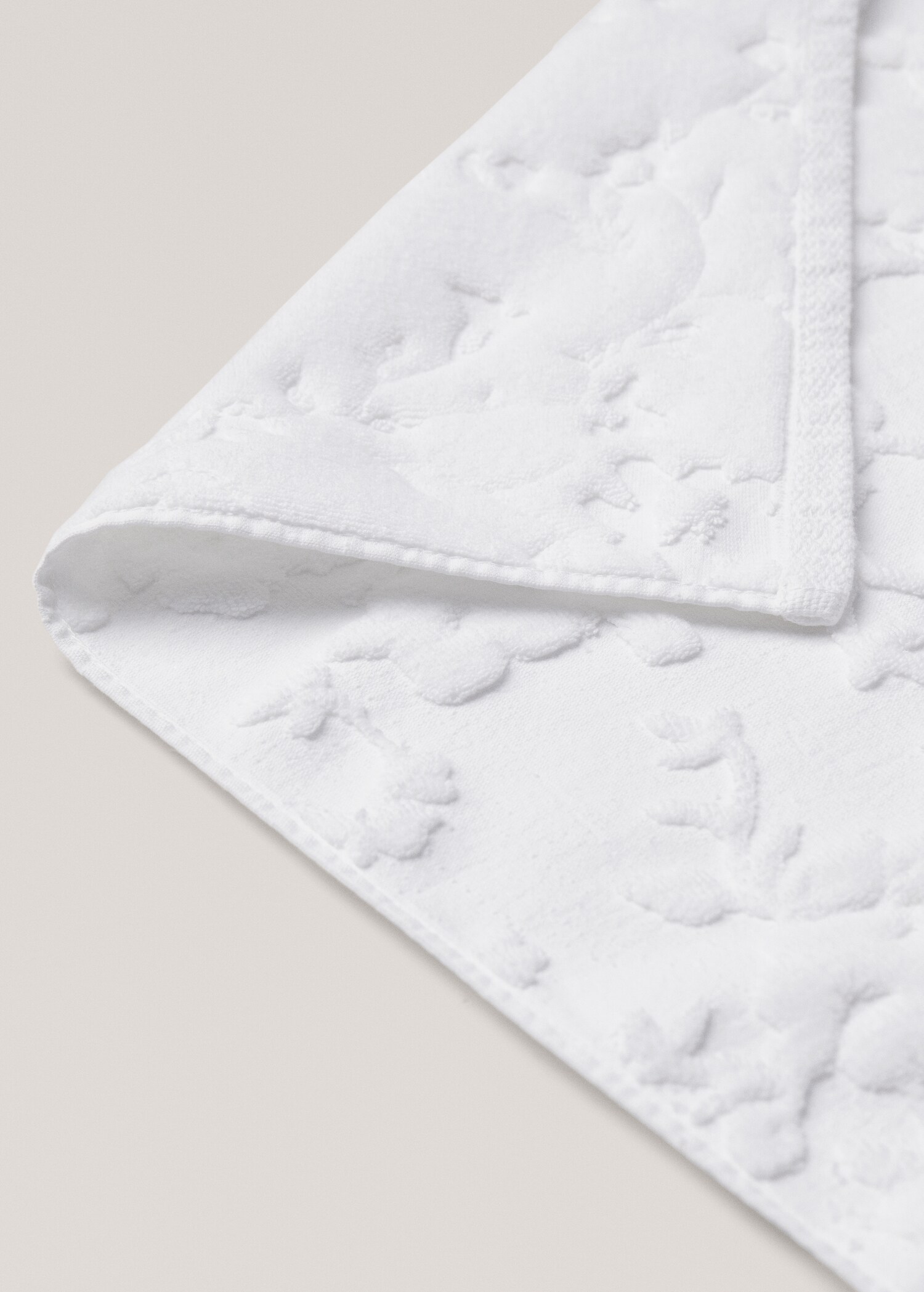 Flower jacquard bath mat 50x70cm - Details of the article 2
