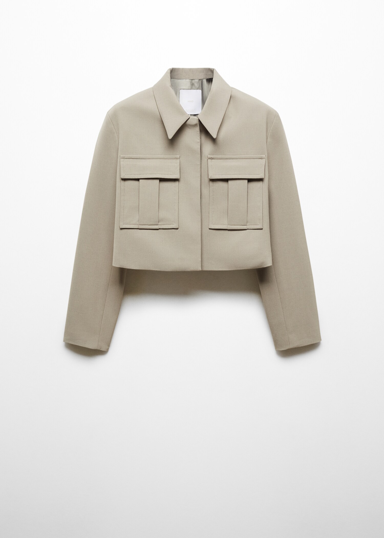 Cropped jacket with pockets - Article without model
