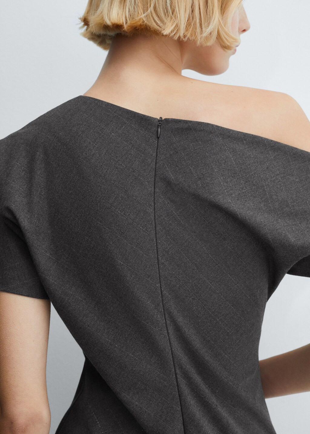 Asymmetrical dress with side slit - Women | MANGO OUTLET USA Asymmetrical dress with side slit - Women | MANGO OUTLET USA