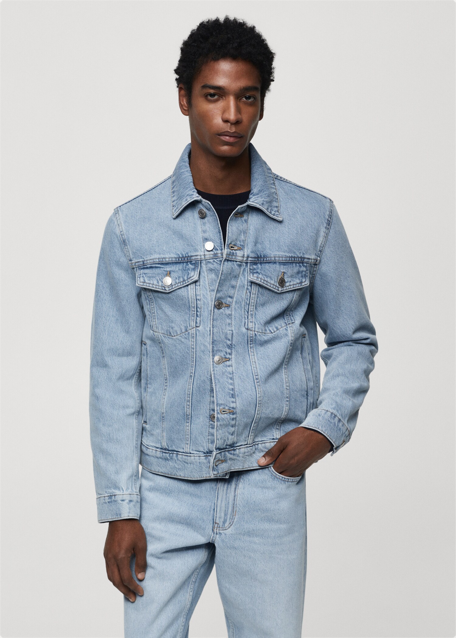 Pocketed denim jacket - Medium plane
