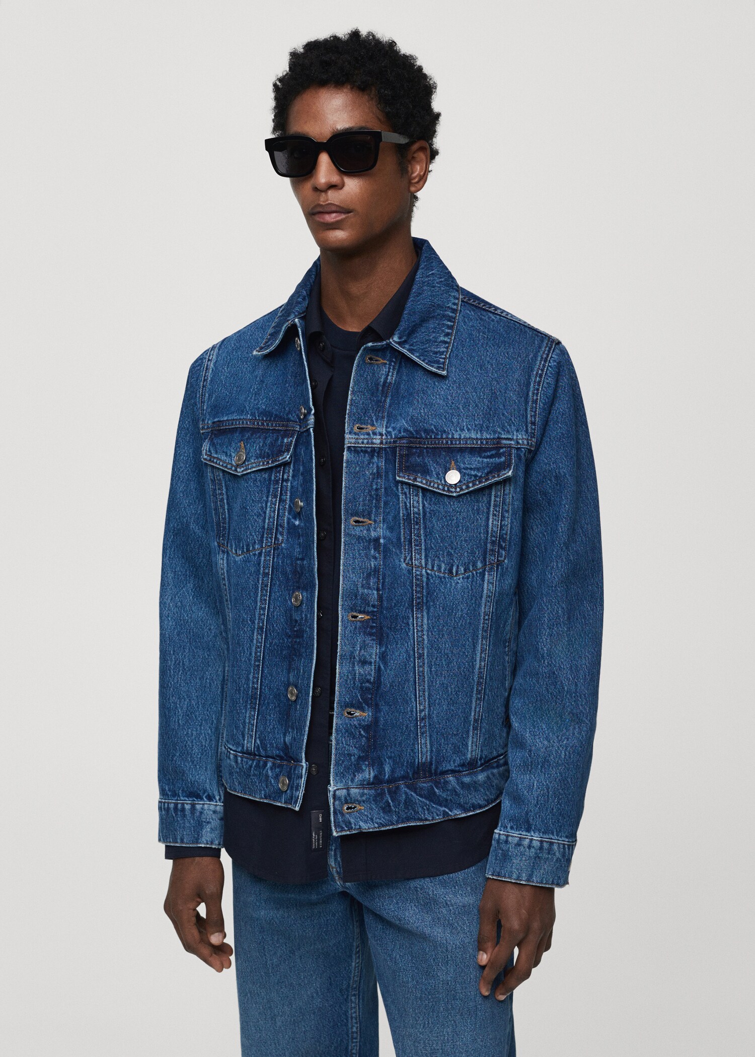Pocketed denim jacket - Medium plane