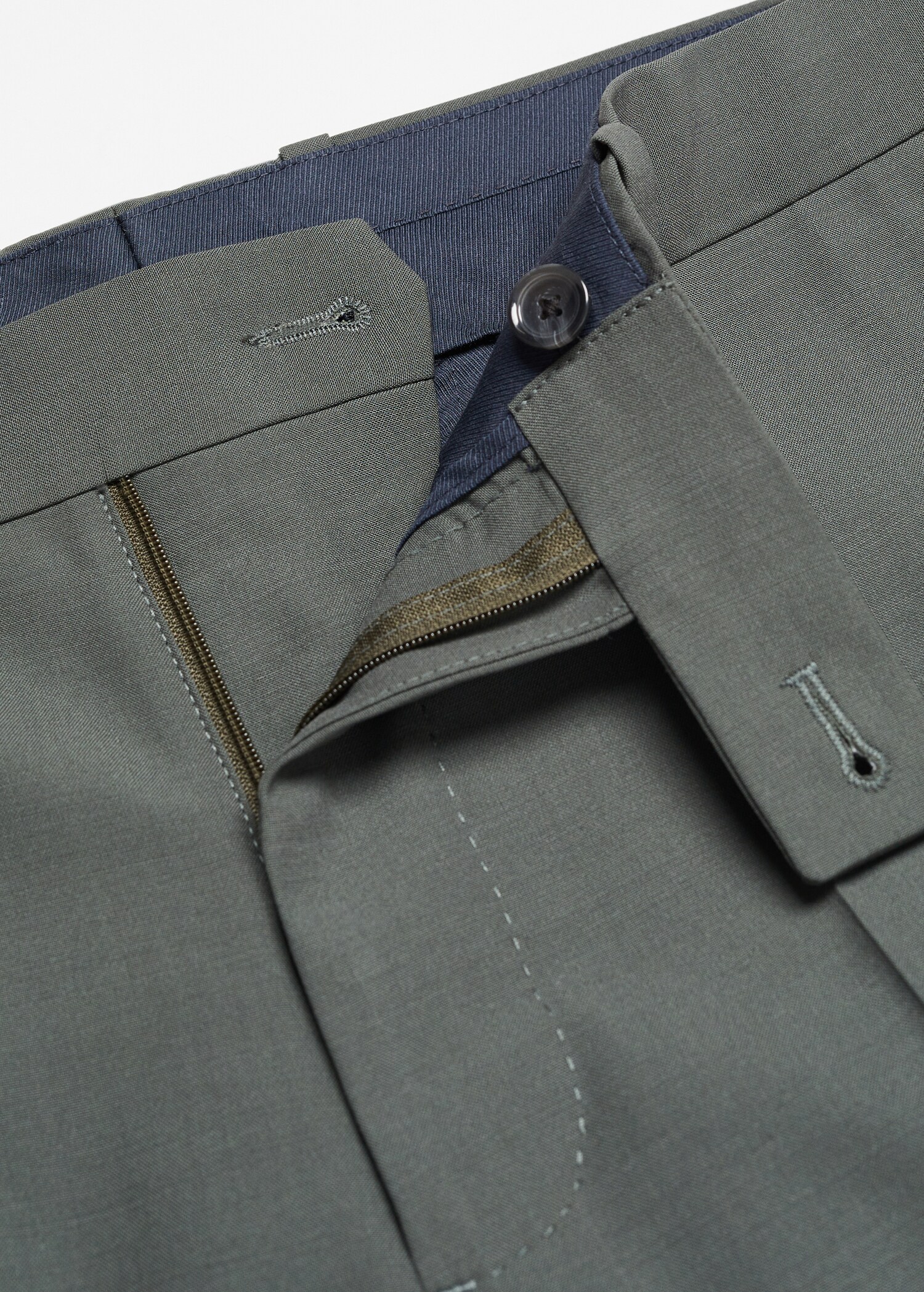 Slim fit wool suit trousers - Details of the article 8