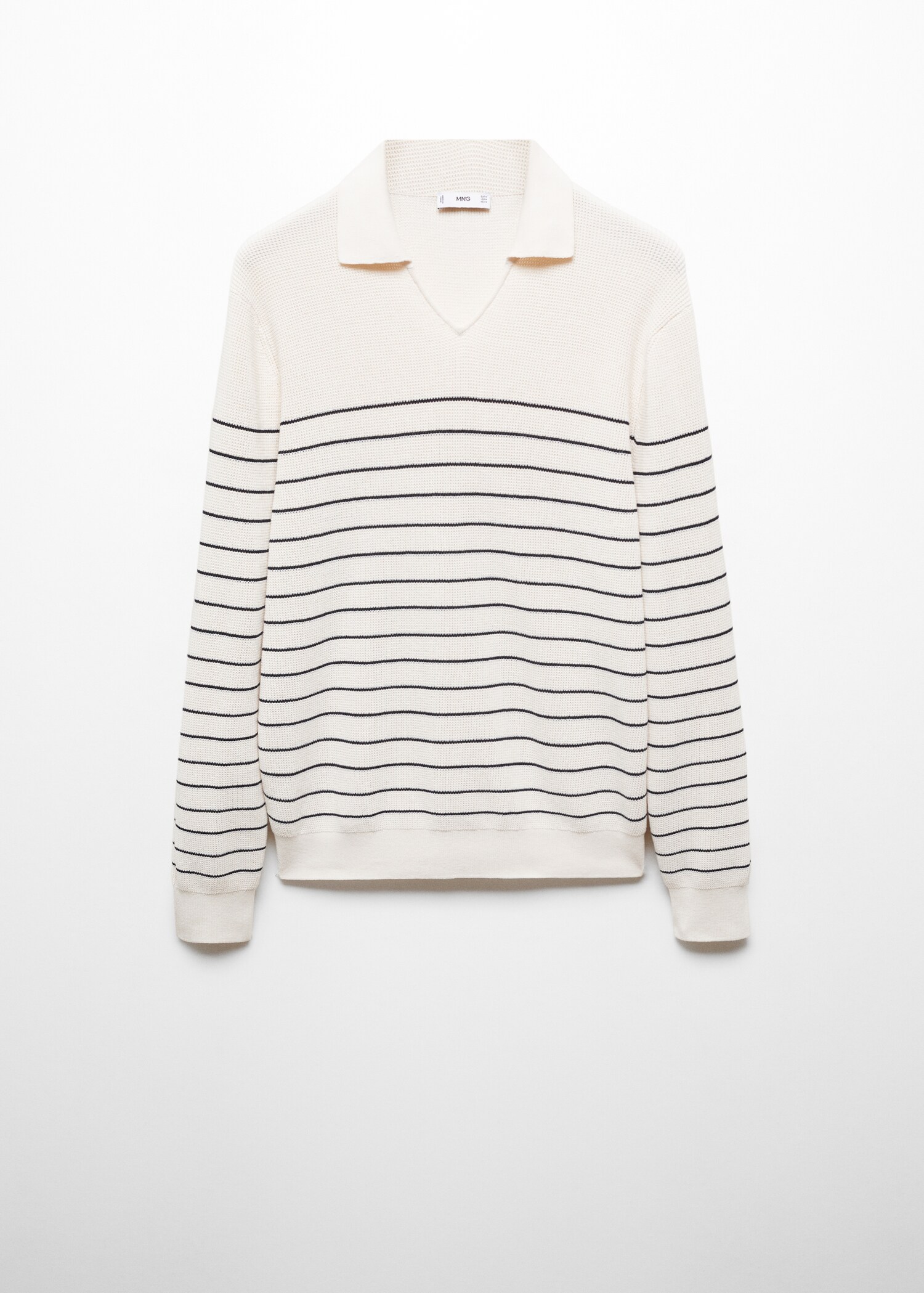 Pull-over style polo rayures - Article sans modèle