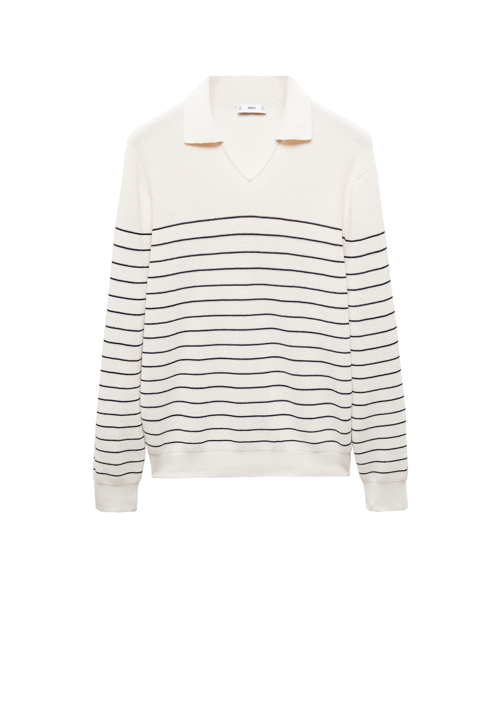 Striped polo-style sweater - Men | MANGO OUTLET USA