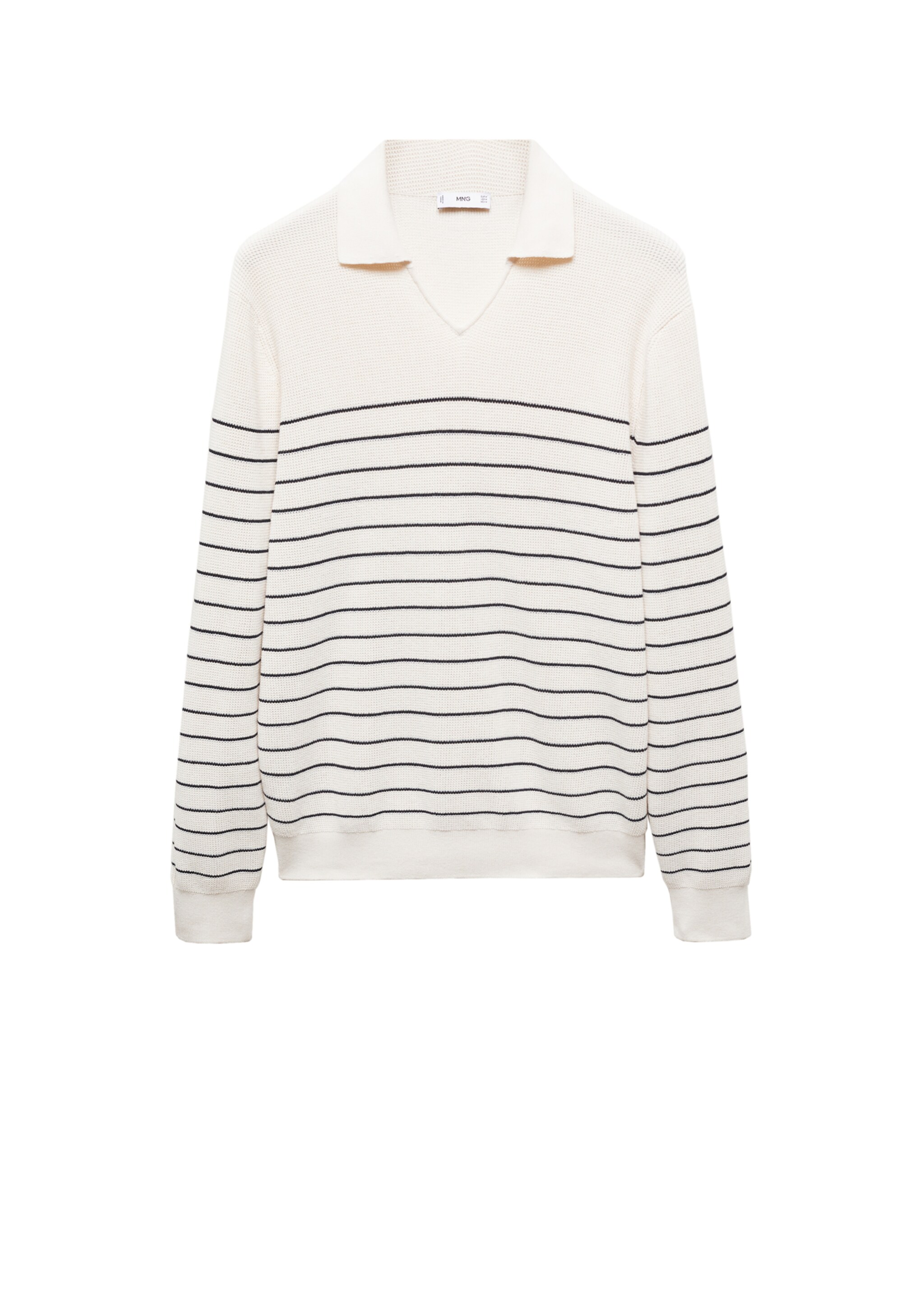 Striped polo-style sweater - Details of the article 9