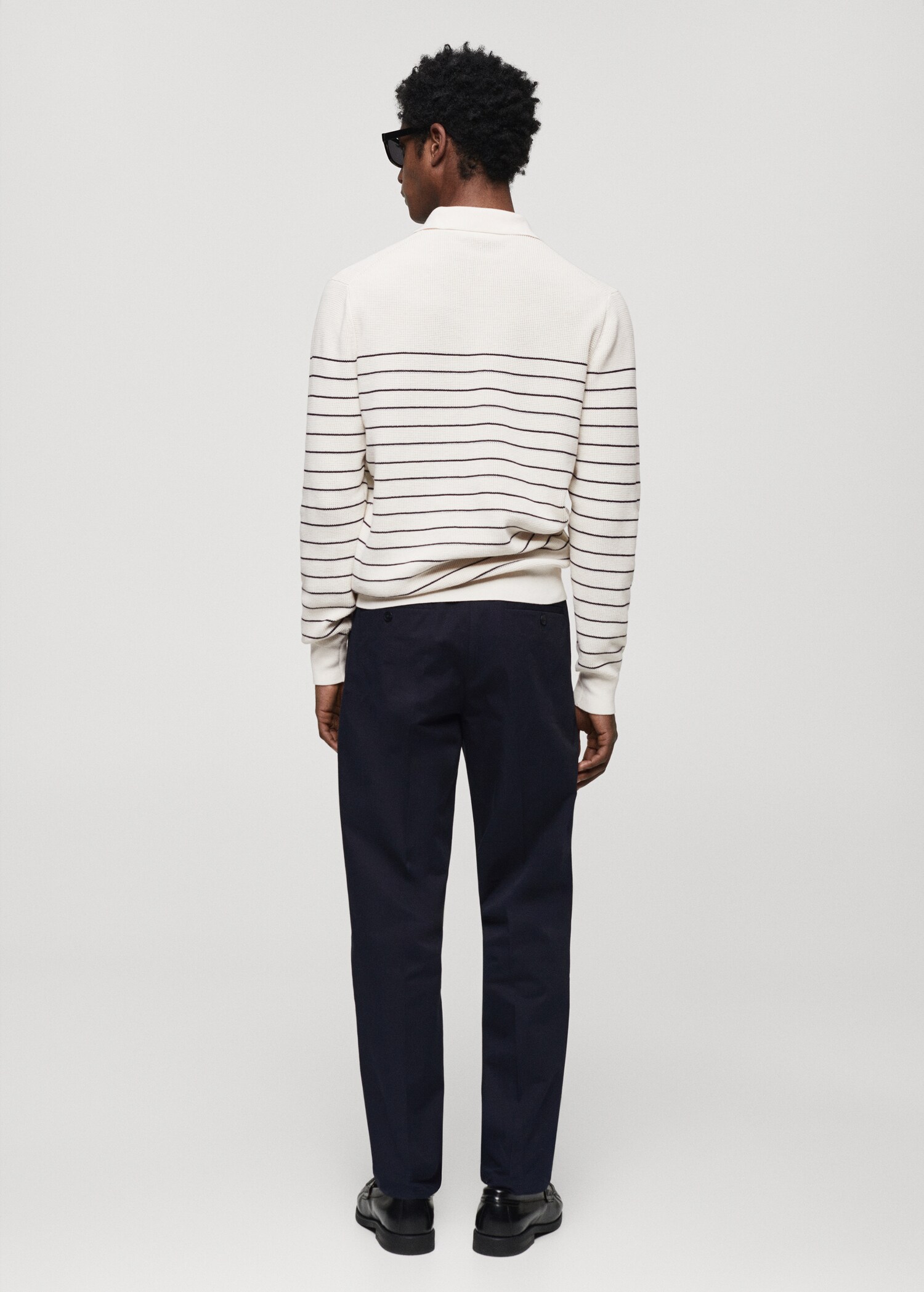 Pull-over style polo rayures - Verso de l’article