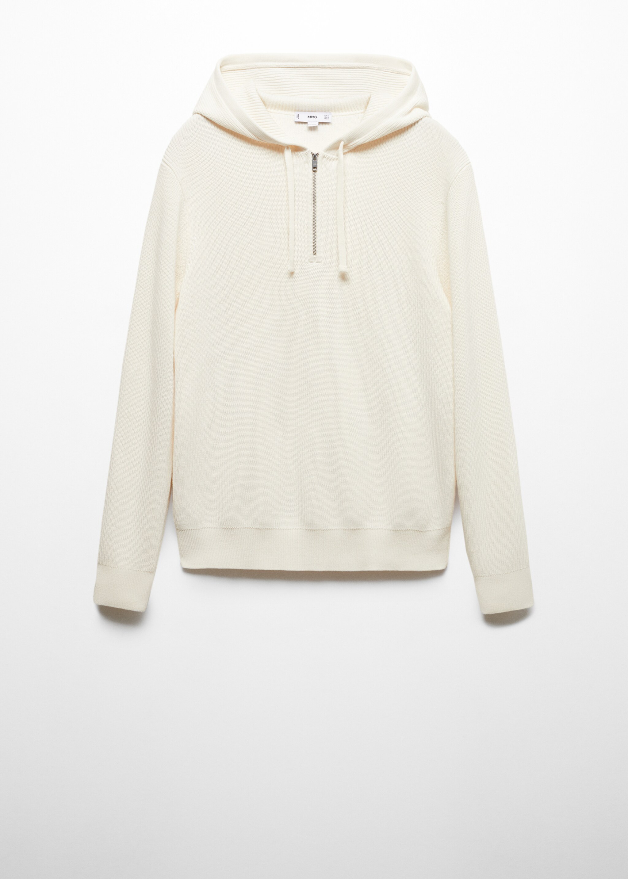 Hooded knit sweatshirt - Article without model