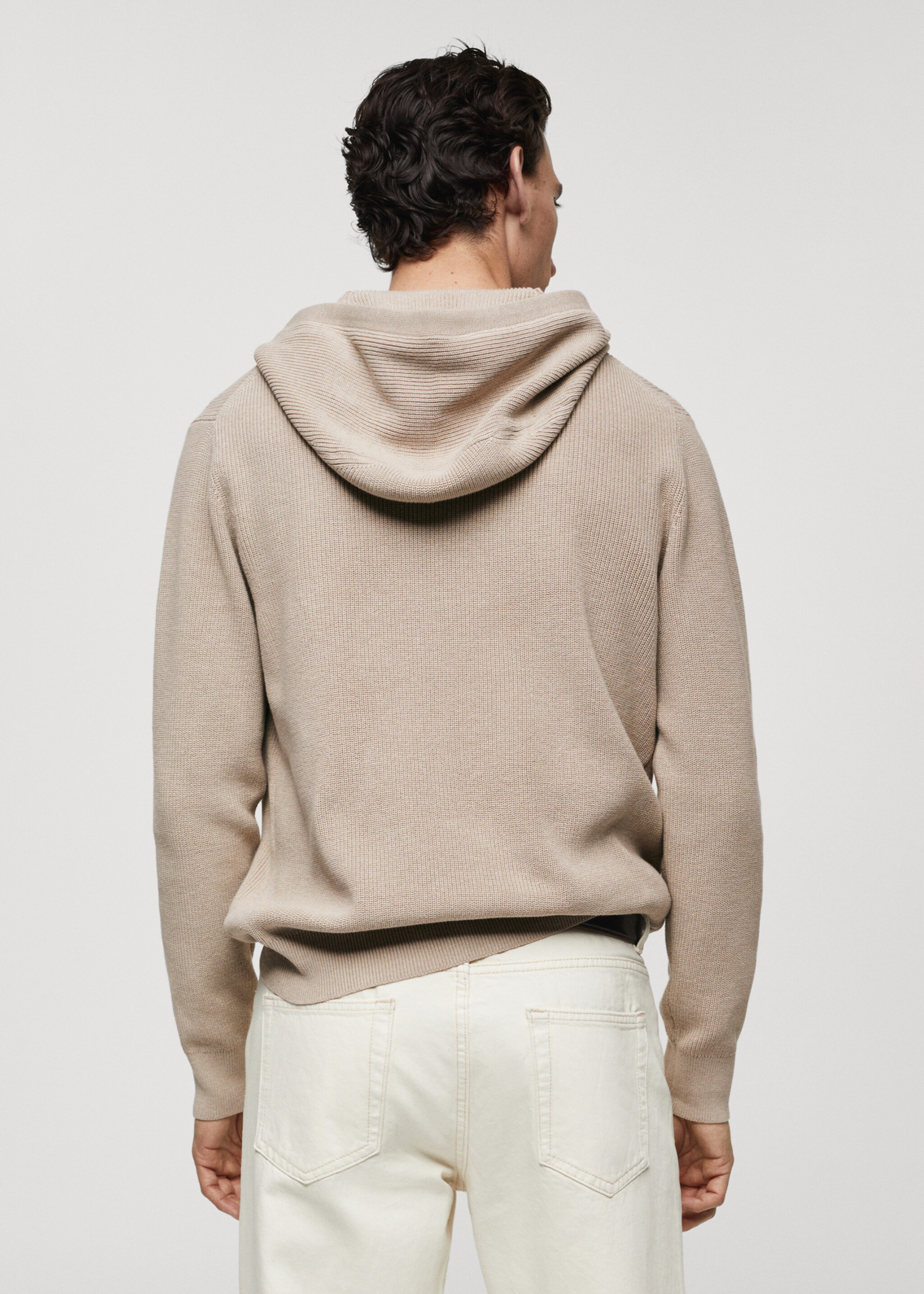 Hooded knit sweatshirt - Reverse of the article