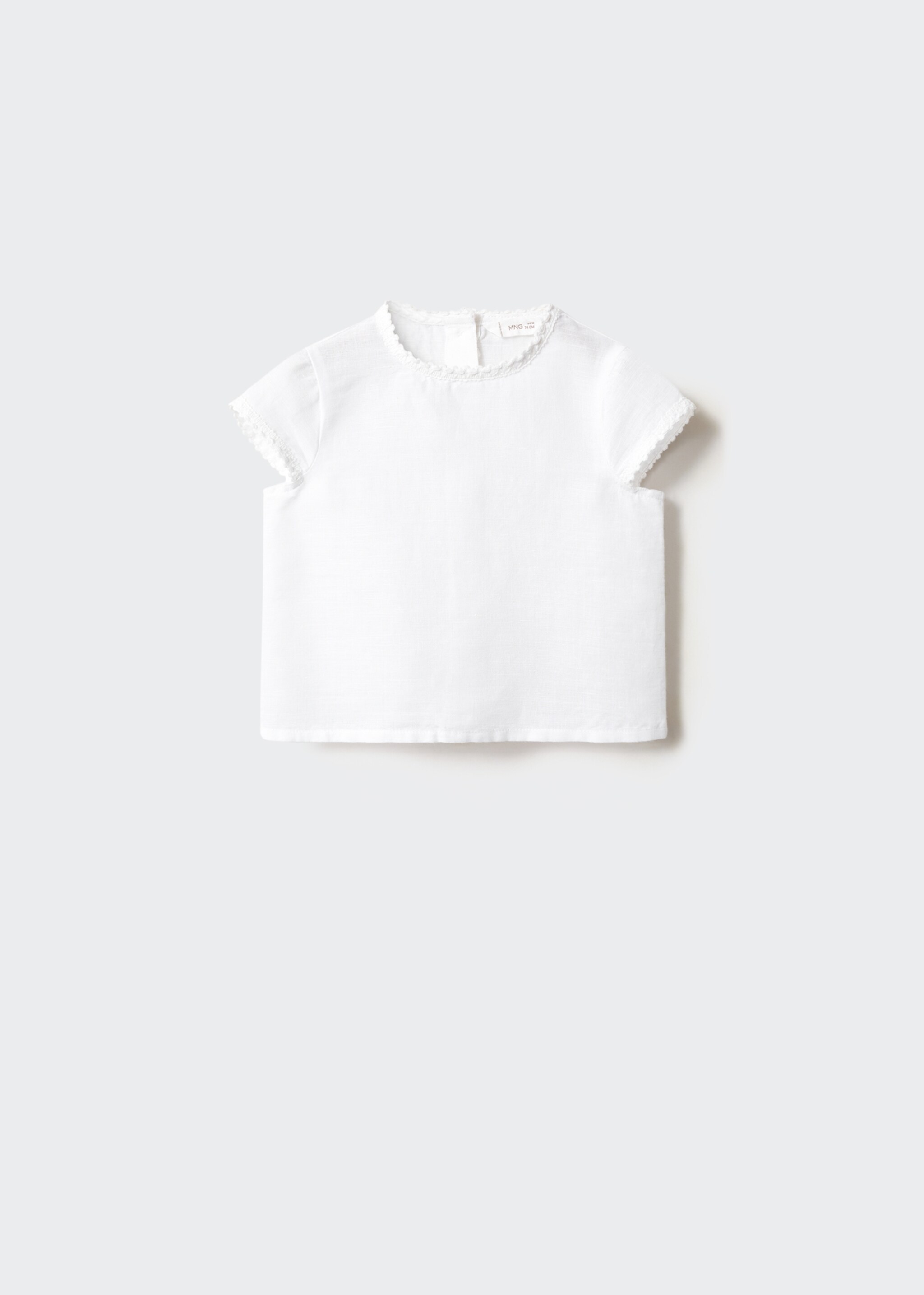 Embroidered linen-blend blouse - Article without model