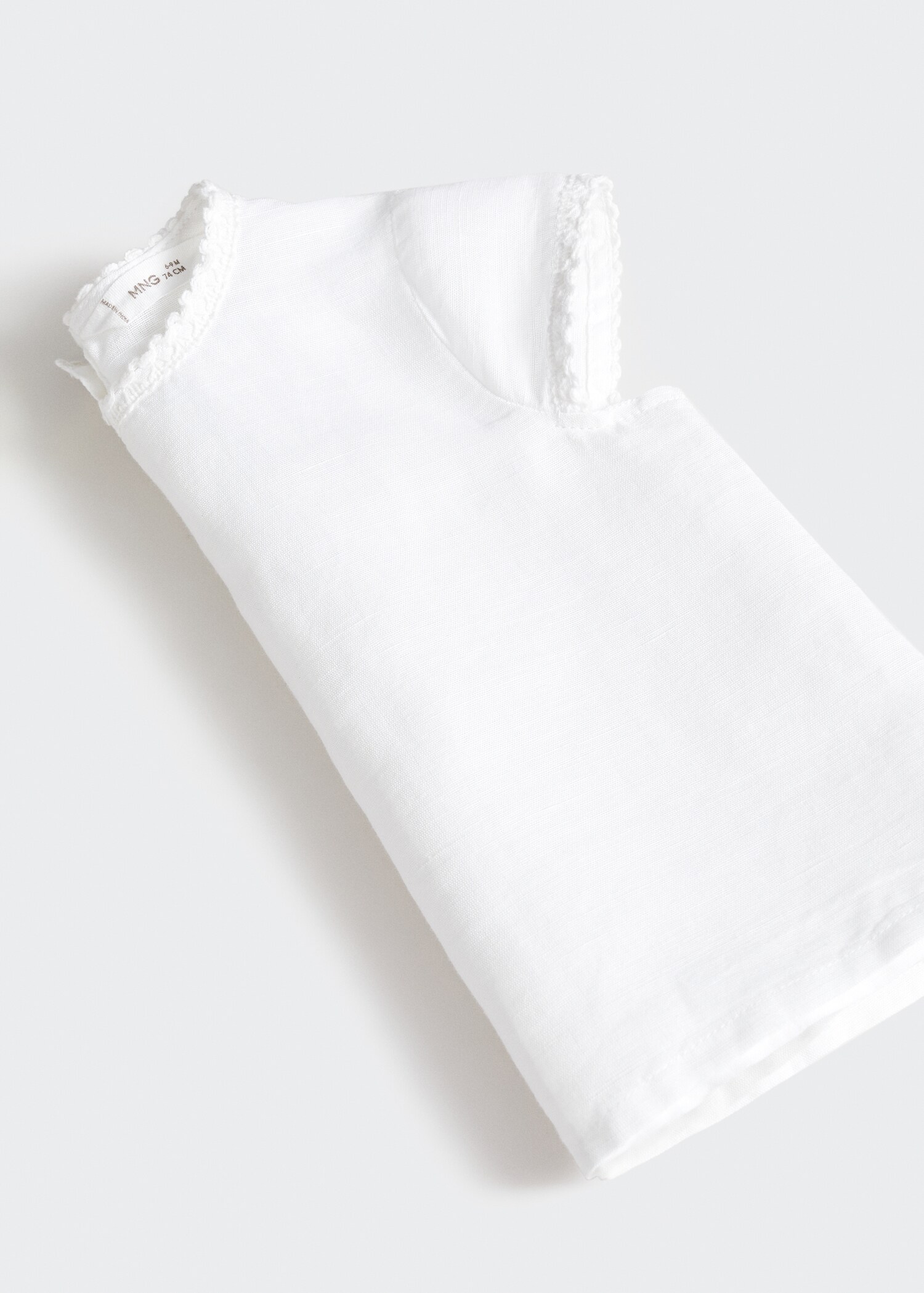 Embroidered linen-blend blouse - Details of the article 8