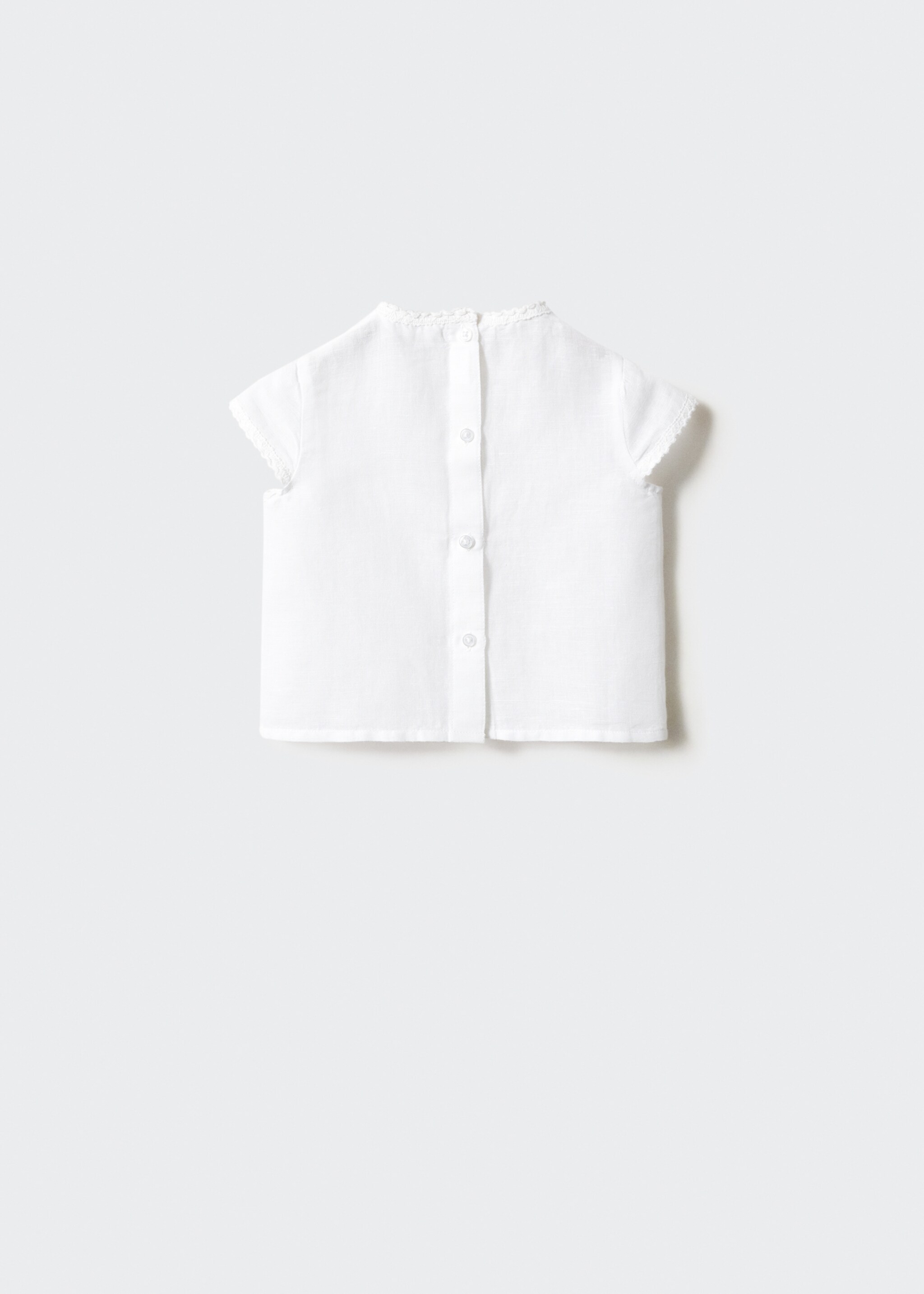 Embroidered linen-blend blouse - Reverse of the article