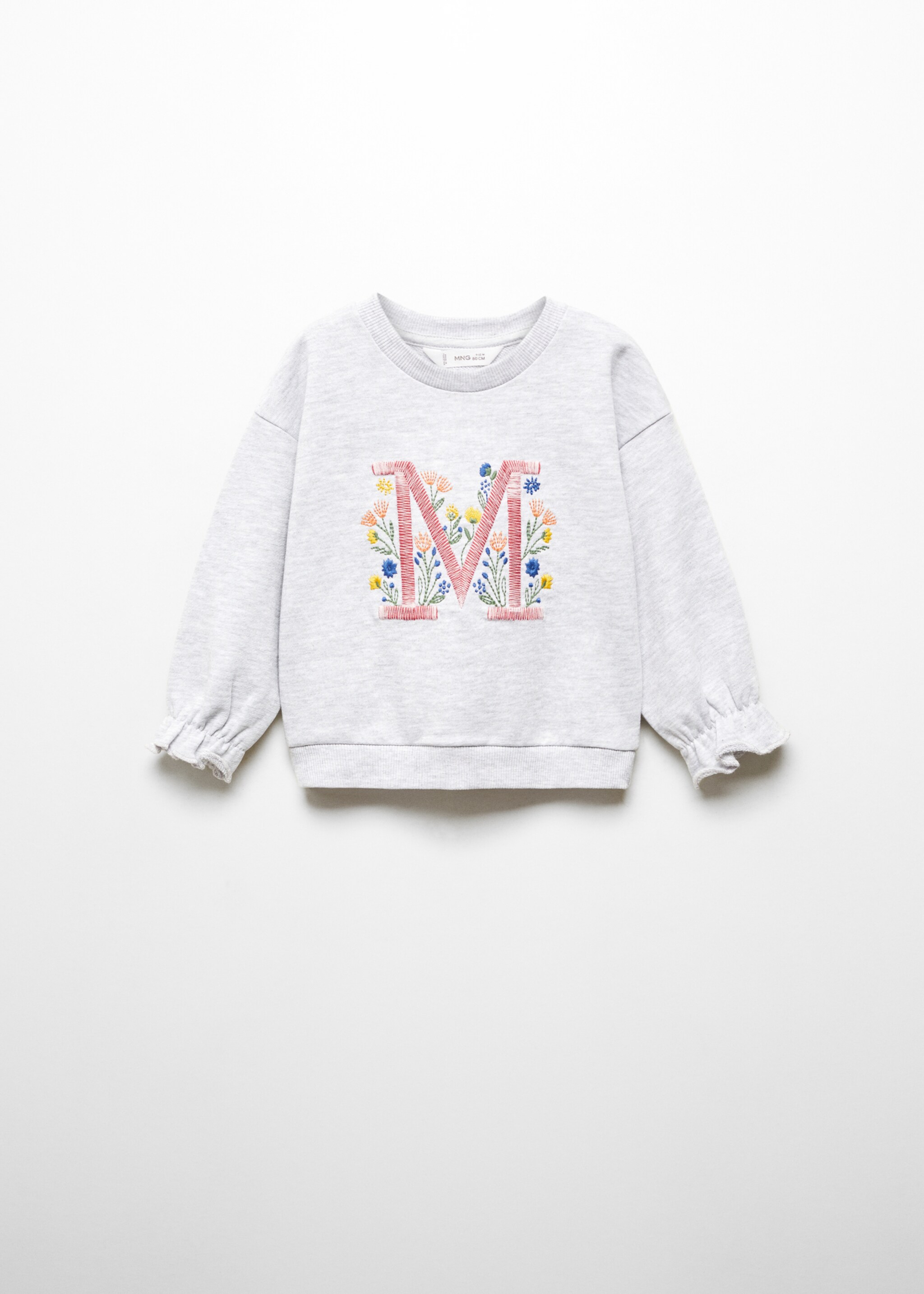 Sweatshirt estampada bordada - Artigo sem modelo