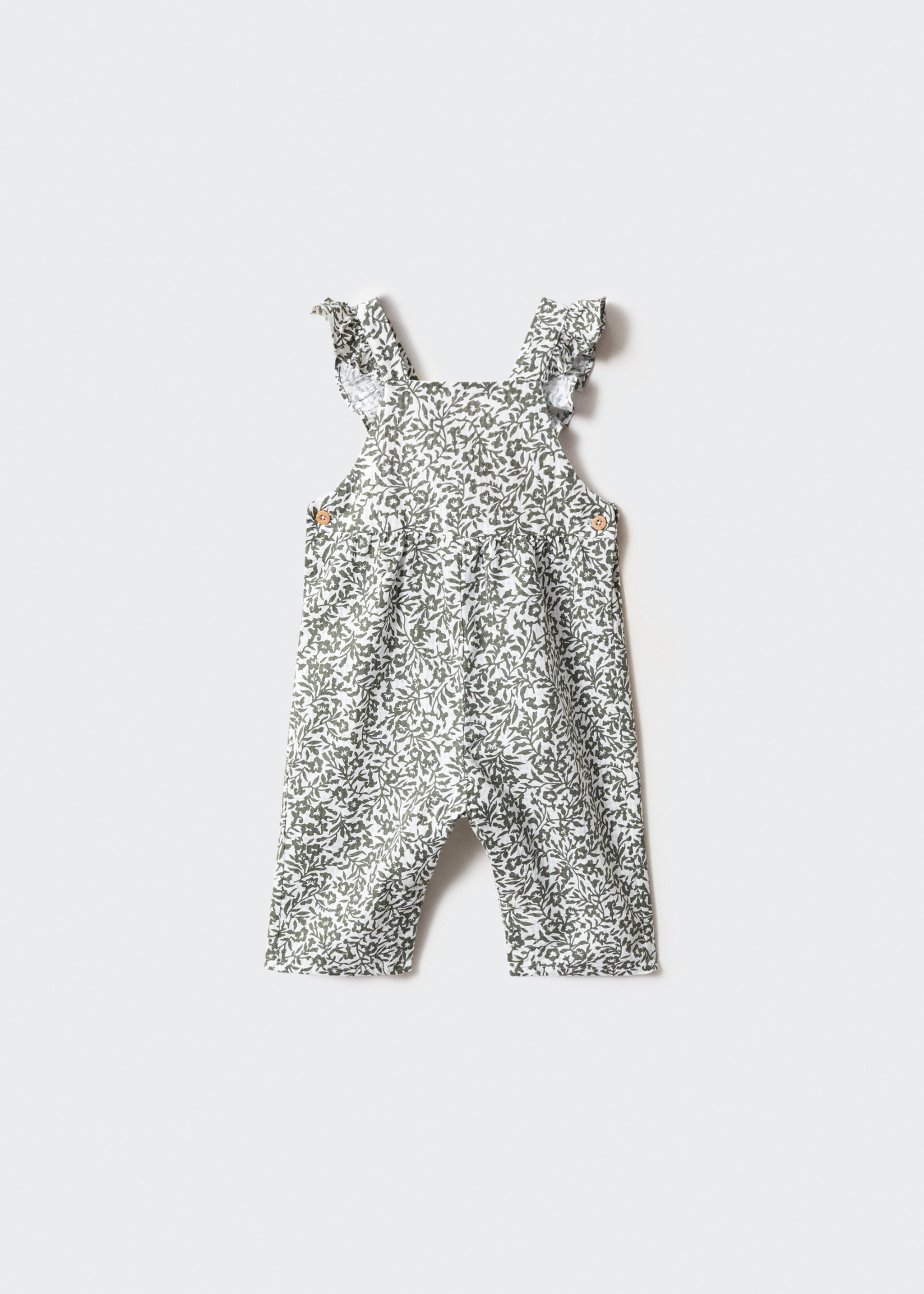 Ruffled printed dungarees - Article without model, Green. Ref: 67064474-00.