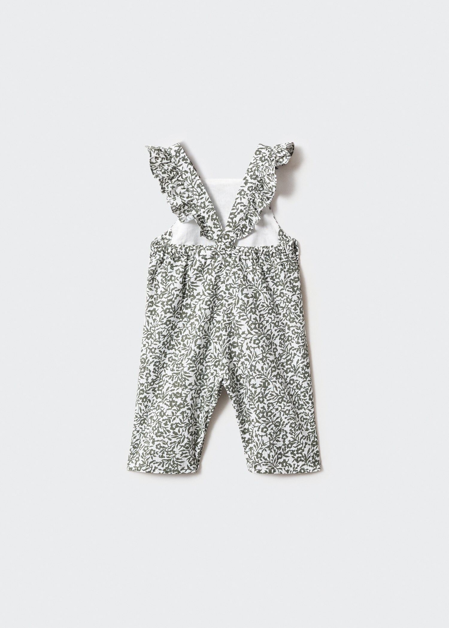 Ruffled printed dungarees - Reverse of the article